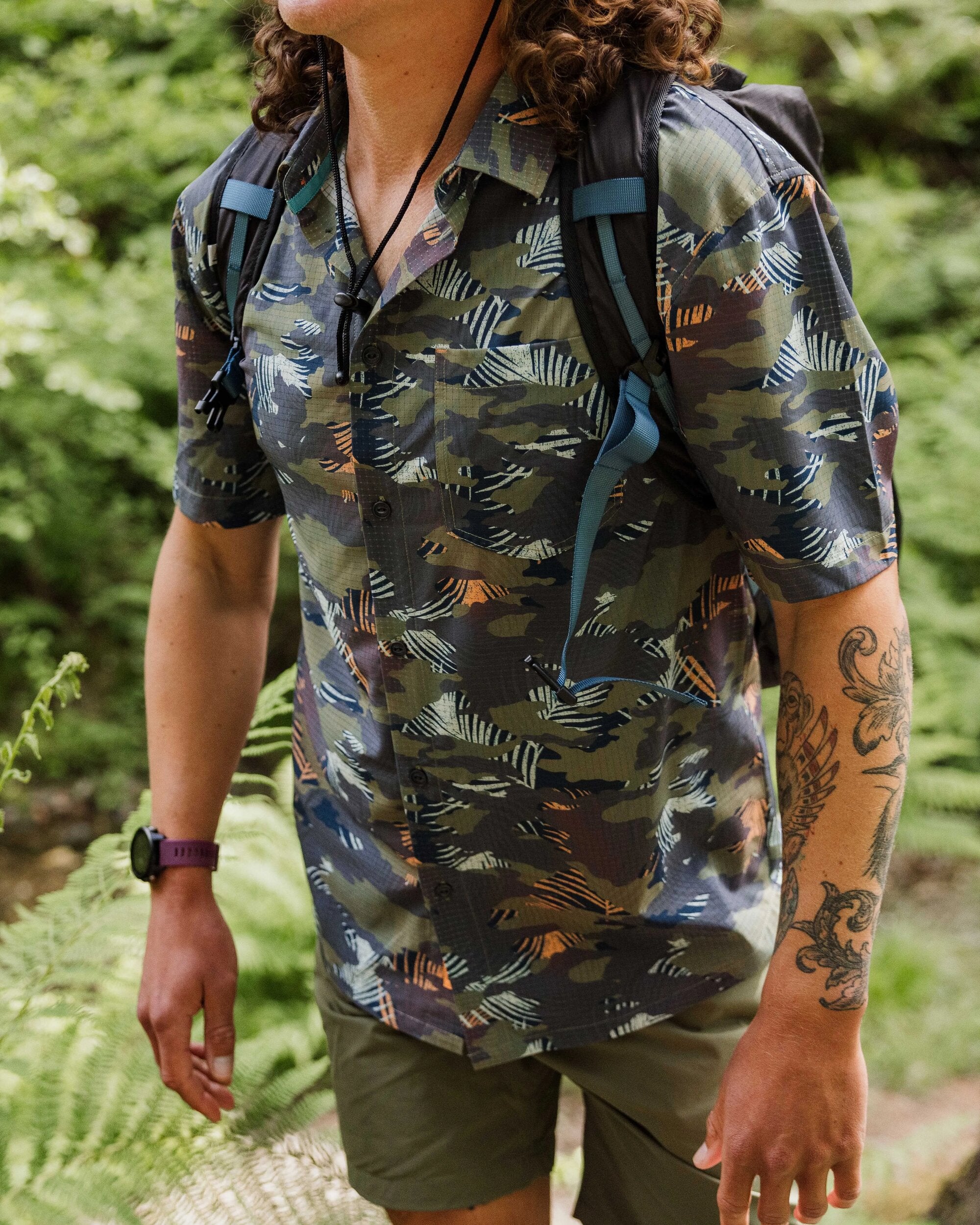 365 Active Shirt - Palm Camo Apricot