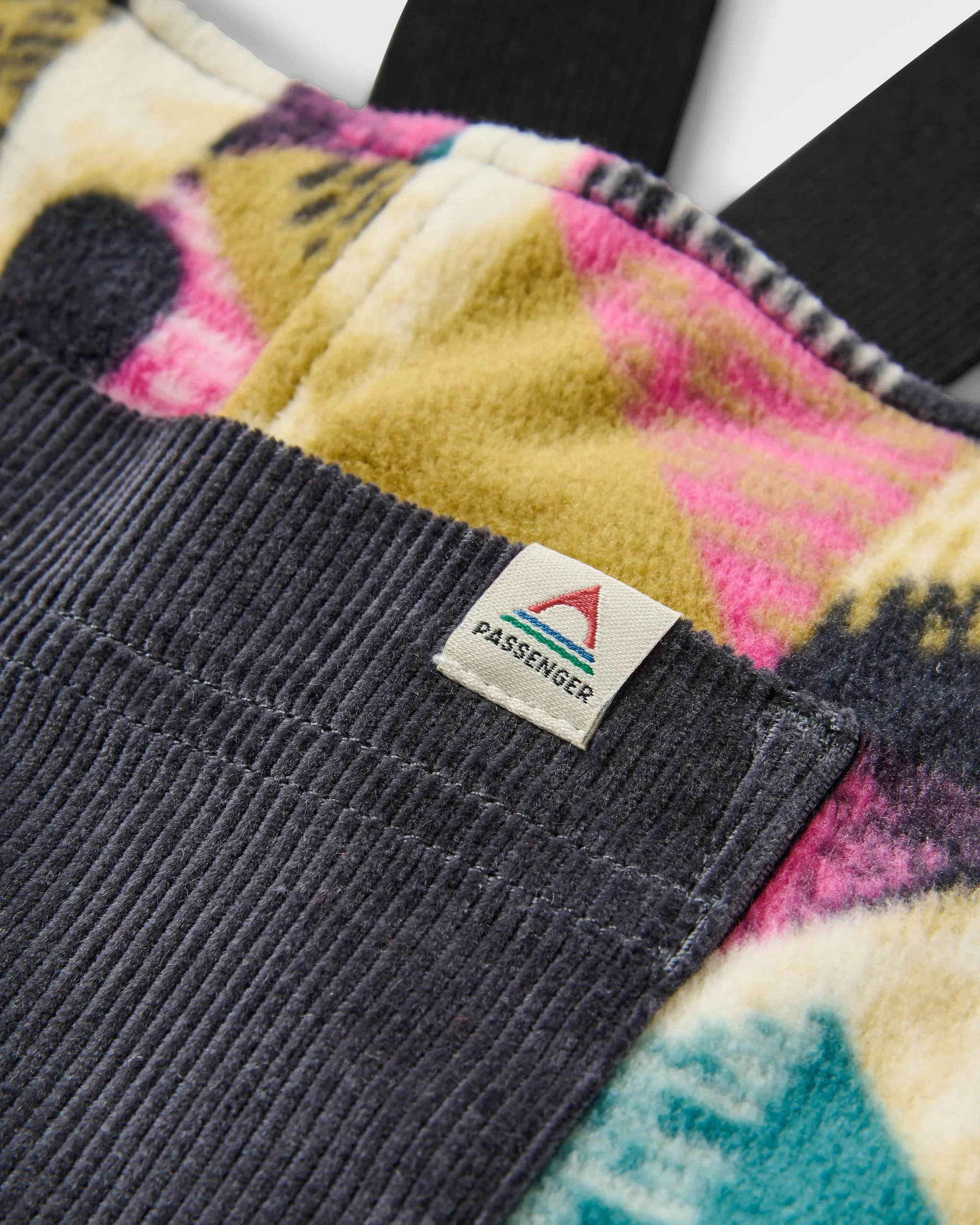 Ace Polar Fleece Dungarees - Mosaic Mountain Charcoal - Image 3