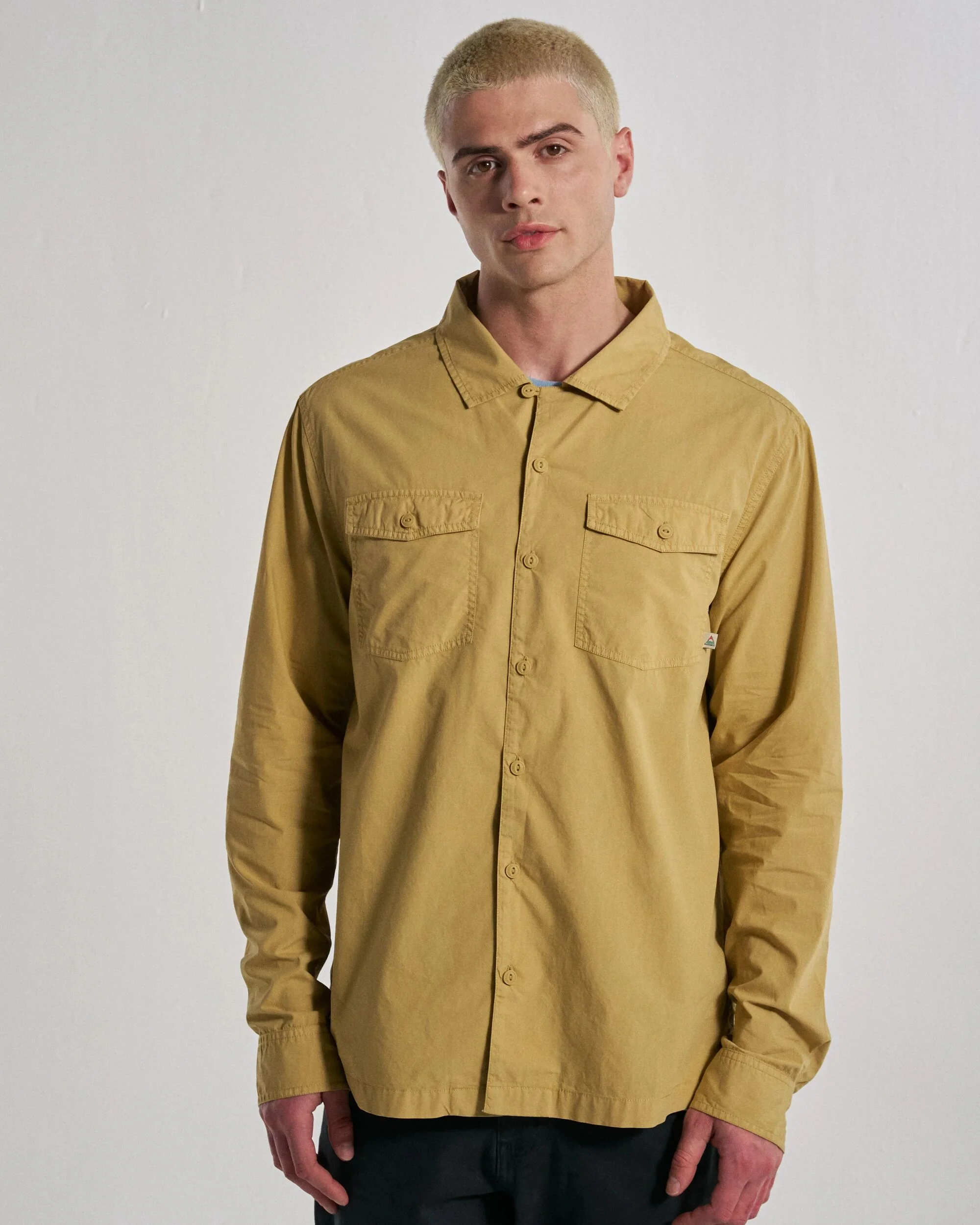 Acreage Organic Cotton LS Shirt - Warm Beige - Image 3