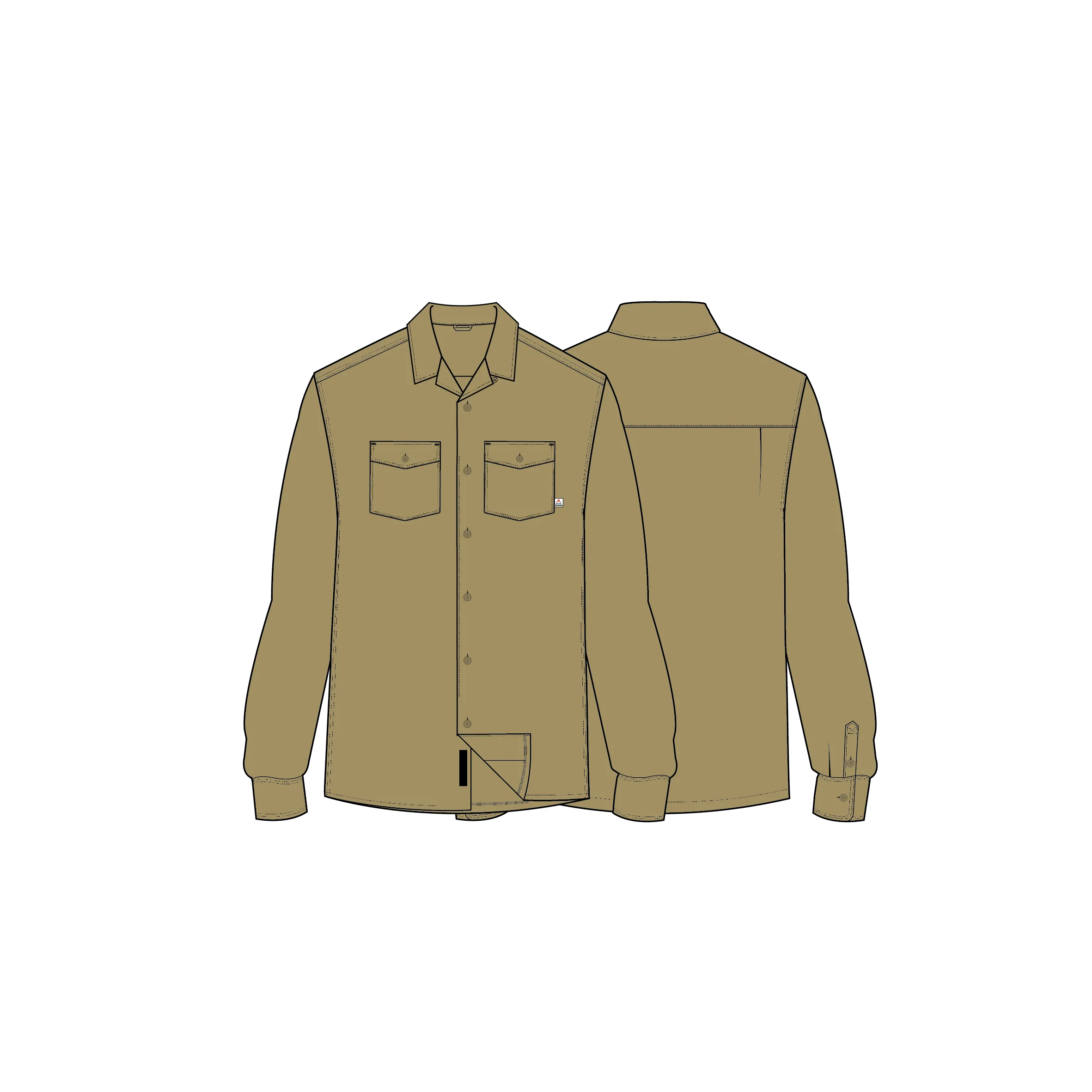 Acreage Organic Cotton LS Shirt - Warm Beige - Image 8
