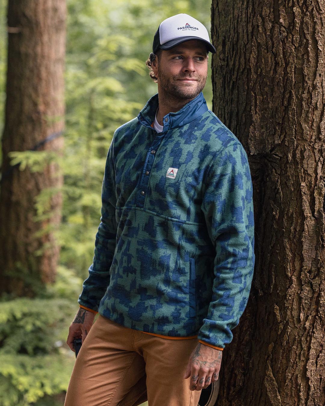 Adrift Polar Fleece - Oak Patch Deep Ocean