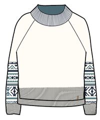 Ambiance Knitted Jumper - Homespun Stripe Off White - Image 8