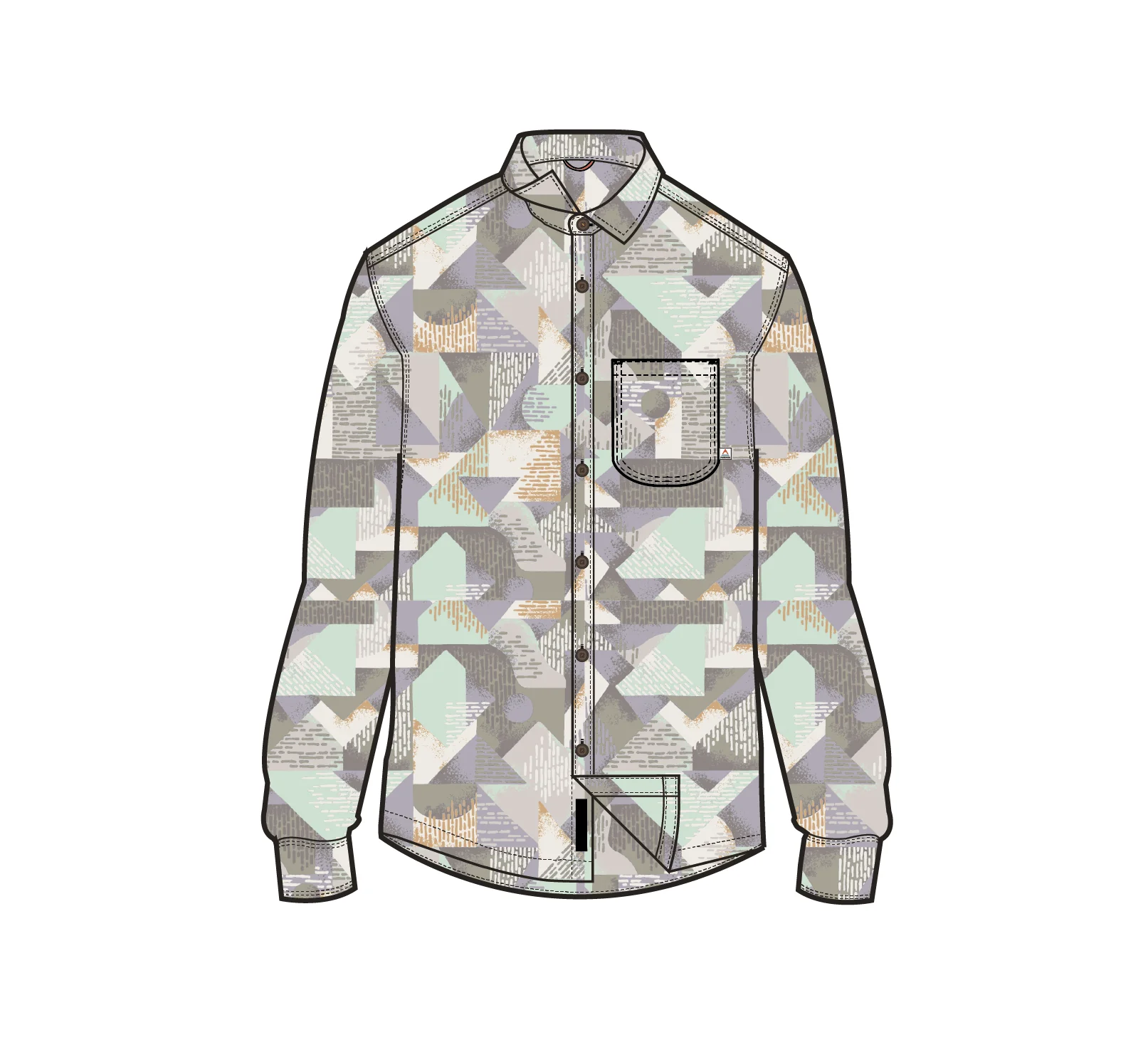 Amboro Shirt - Mosaic Mountain Khaki - Image 6
