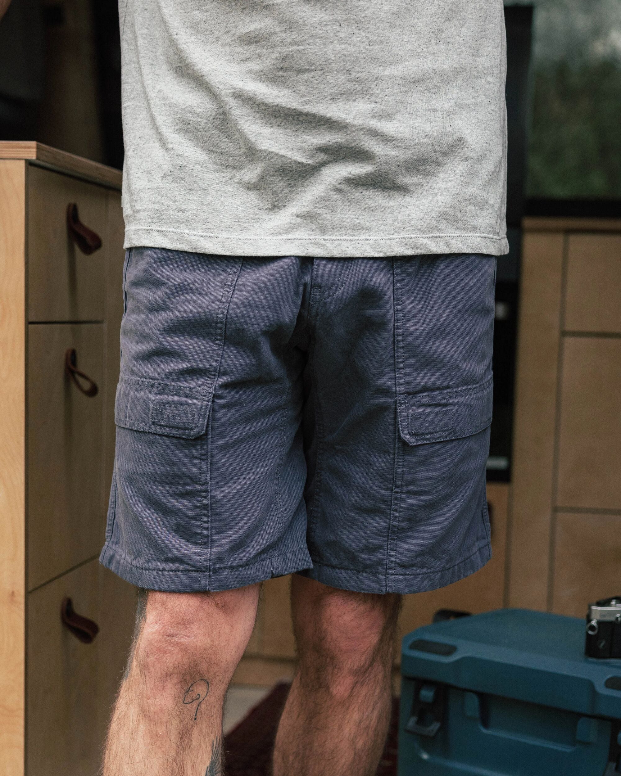 Apex Cargo Cotton Short - Charcoal - Image 3