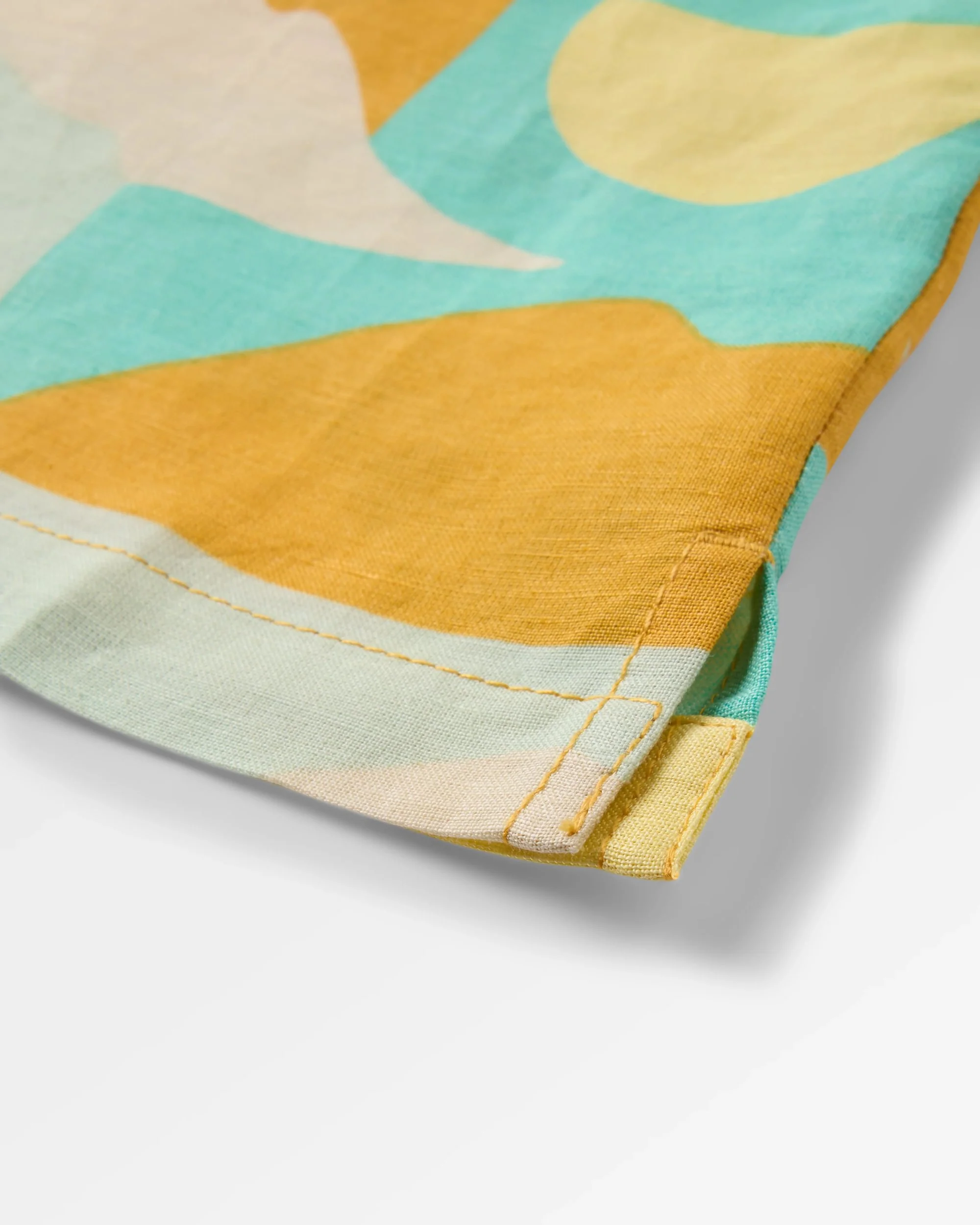 Arden Linen Short Sleeve Shirt - Vista Patchwork Yellow - Image 6