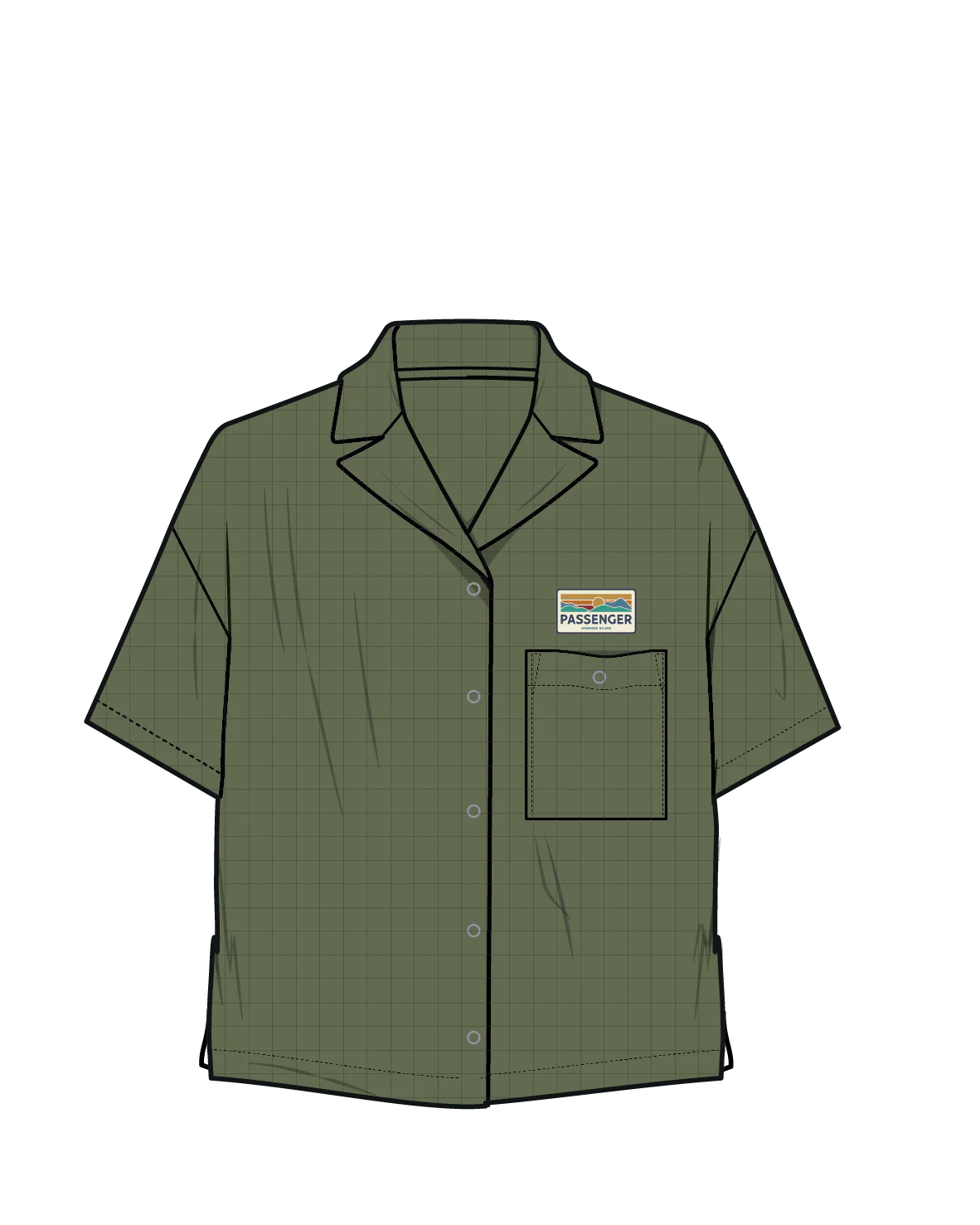 Arden Ripstop Short Sleeve Shirt - Khaki - Image 9