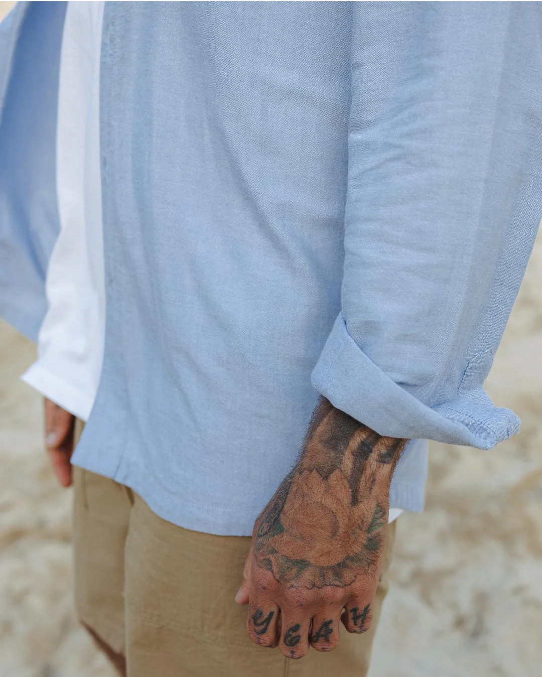 Arica Organic Shirt - Chambray - Image 5