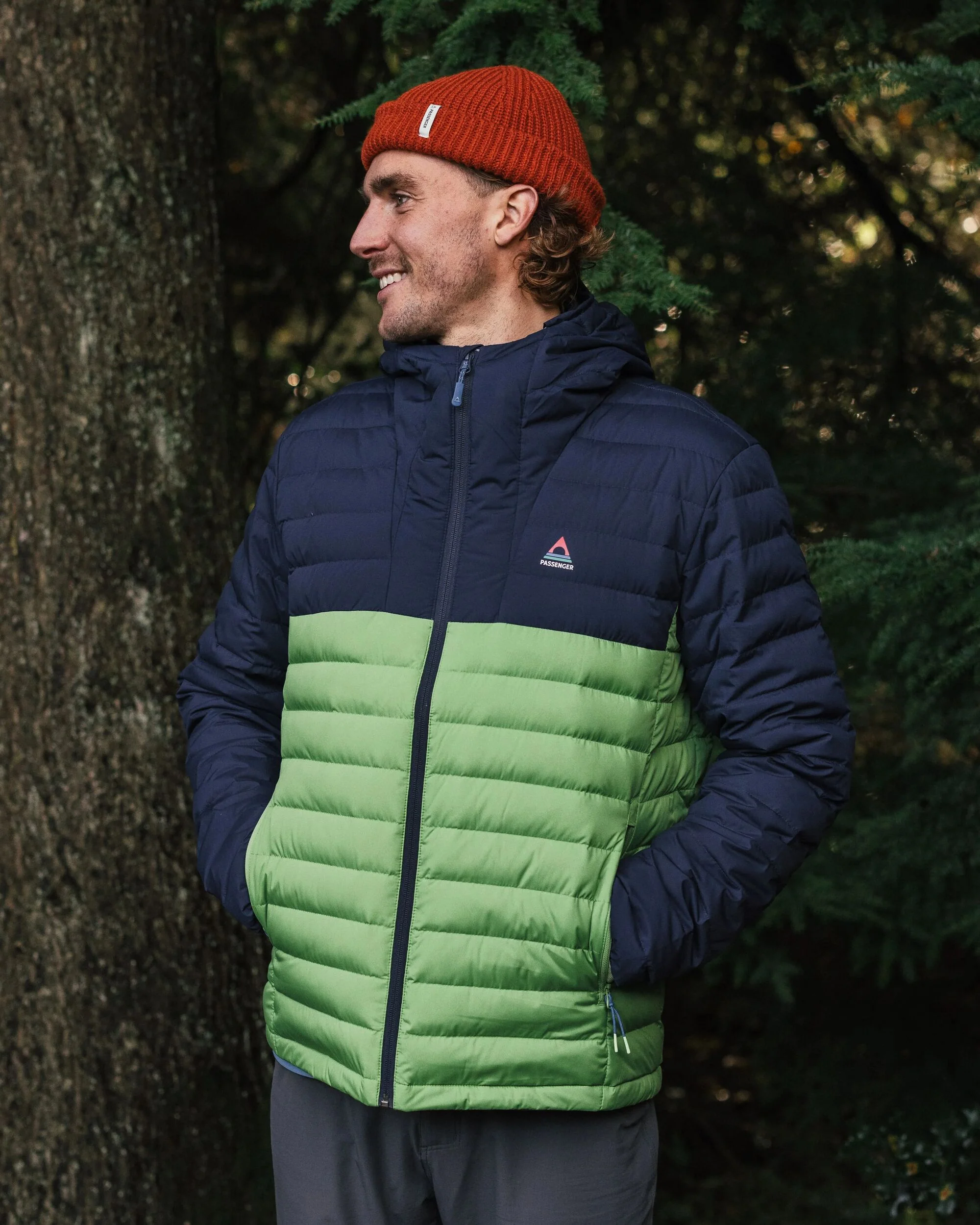 Ashland Down Jacket - Rich Navy/Pear Green - Image 3