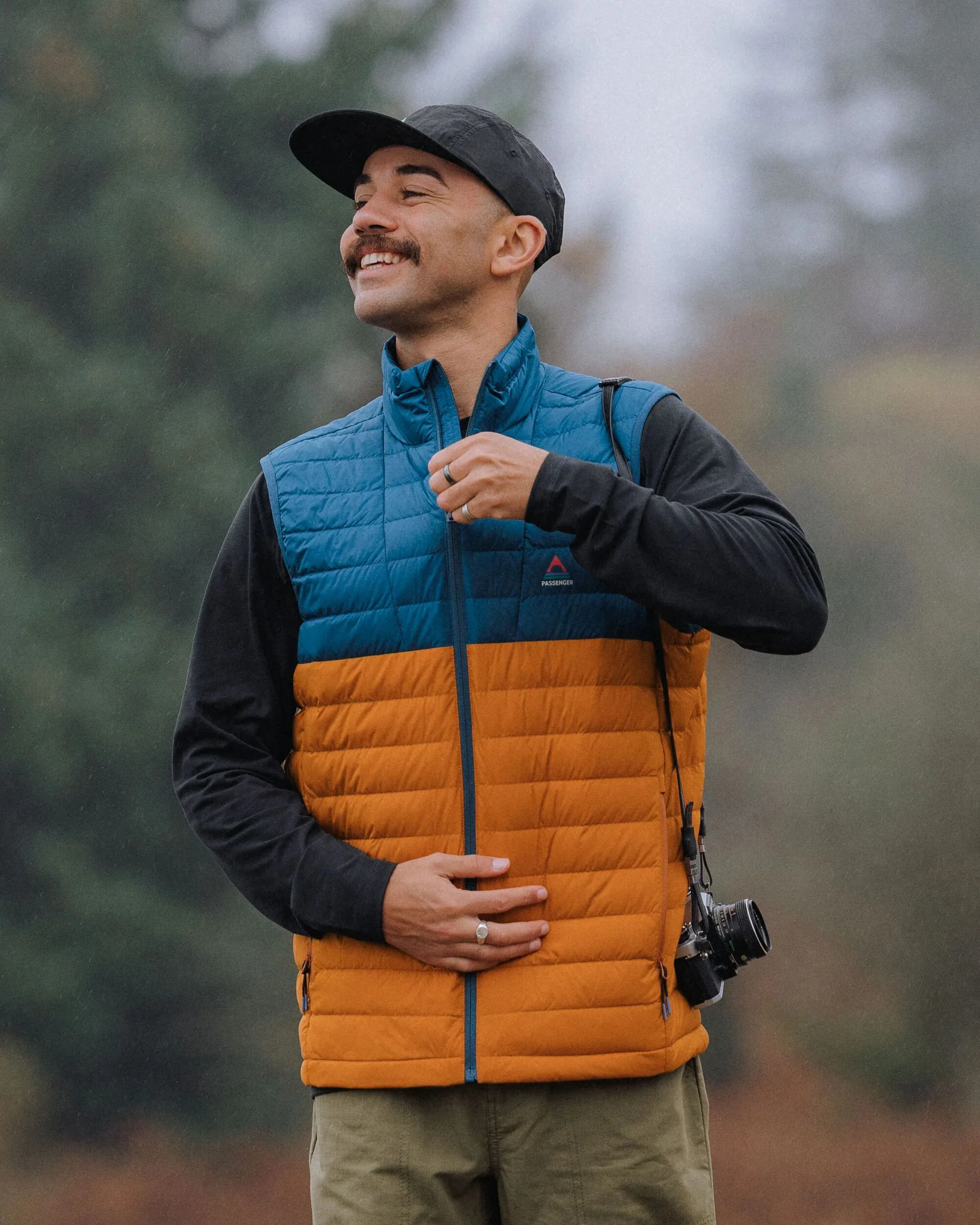 Ashland Down Gilet - Retro Orange/Tidal Blue