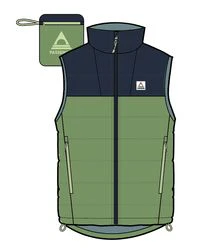 Ashland Down Gilet - Rich Navy/Pear Green - Image 12