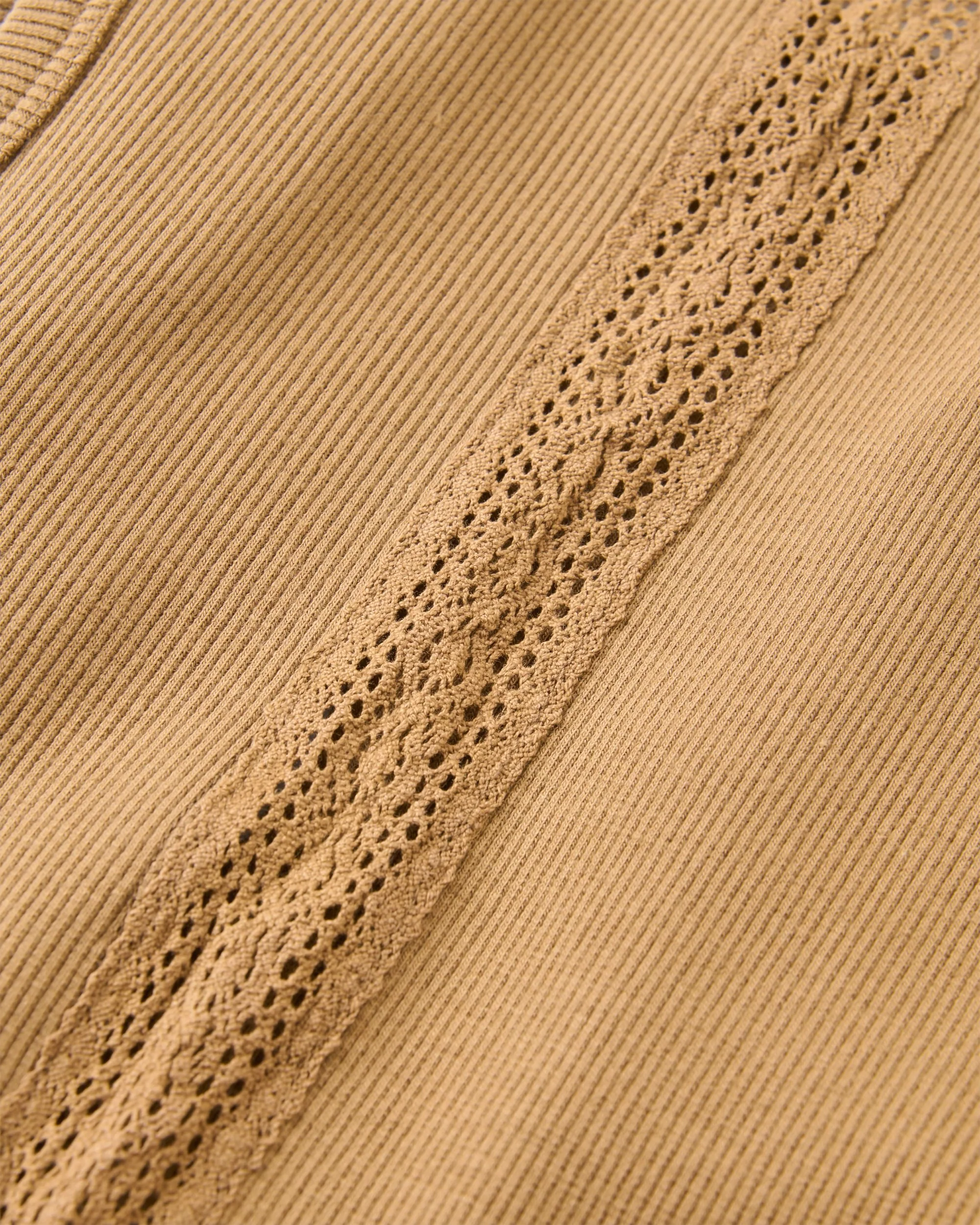 Atmos Ribbed Tank Vest - Caramel Brown - Image 2