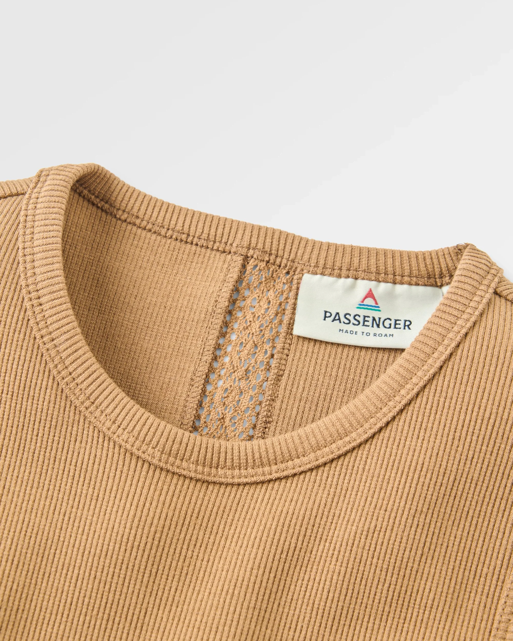 Atmos Ribbed Tank Vest - Caramel Brown - Image 3