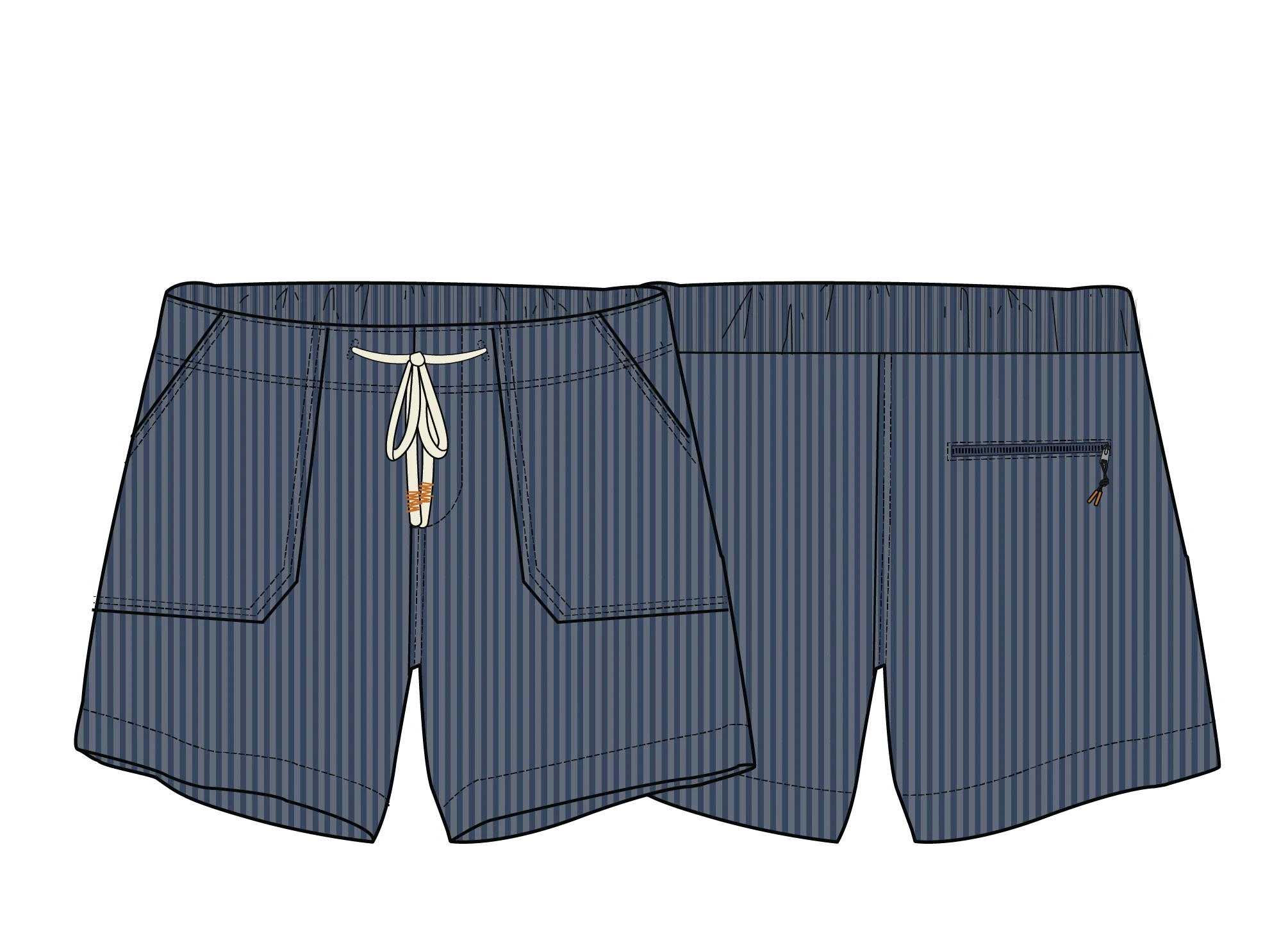 Avian Organic Cord Short - Dark Denim - Image 12
