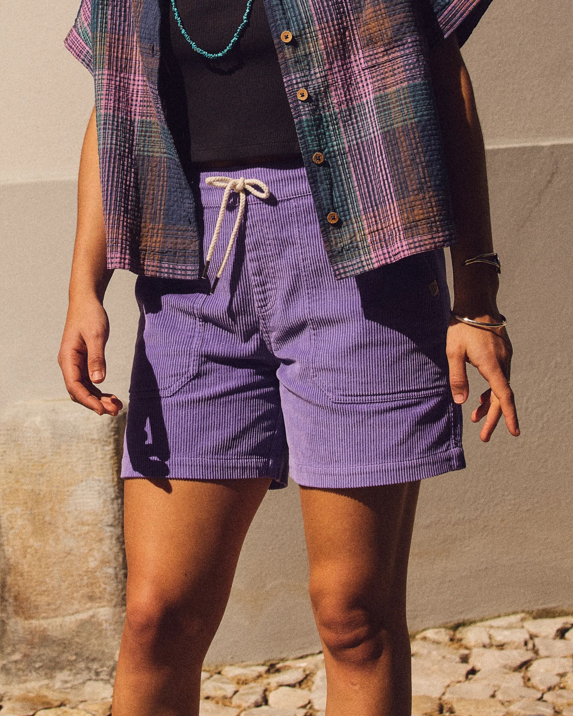 Avian Organic Cord Short - Retro Purple