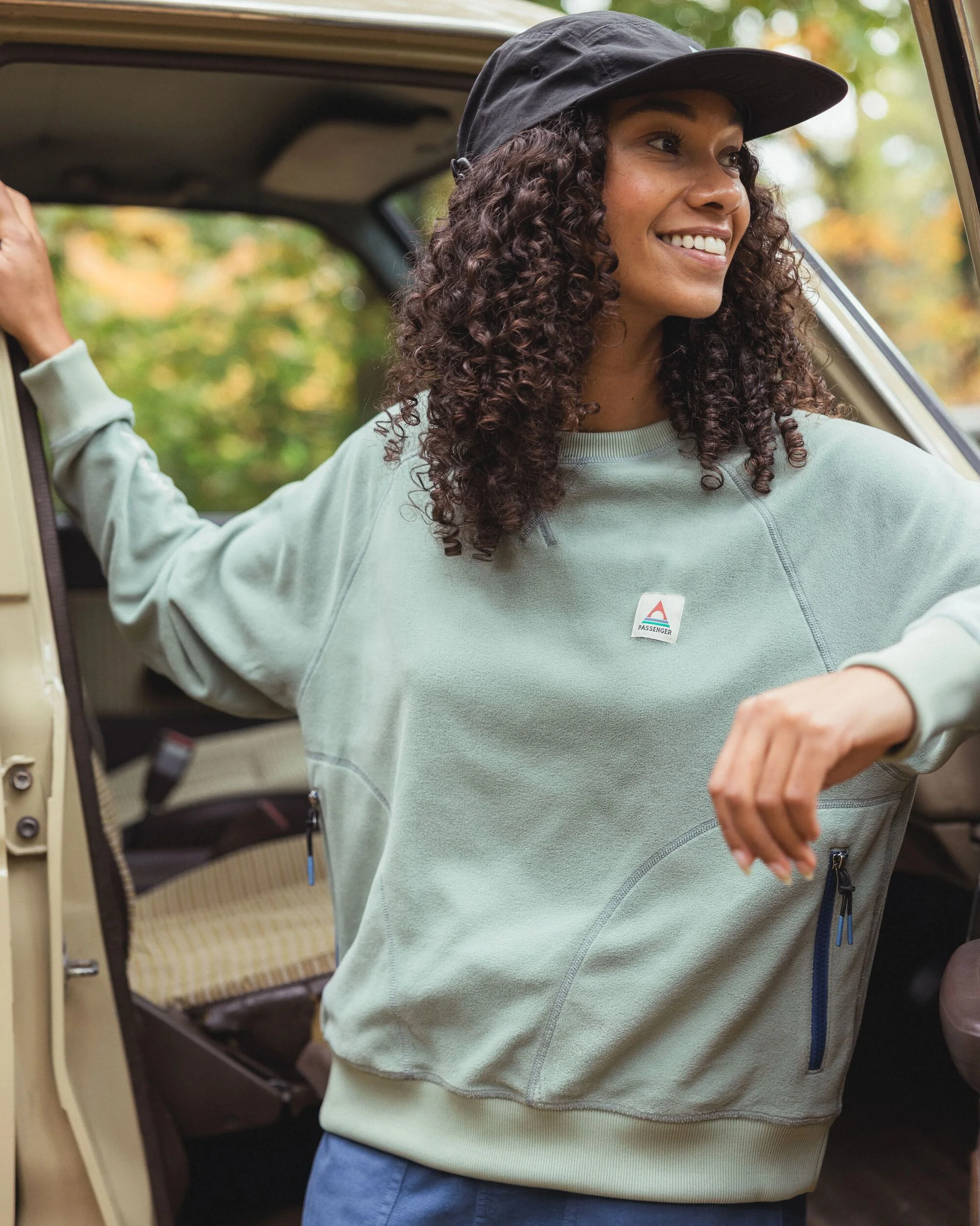 Ayla Micro Polartec® Crew Fleece - Pistachio
