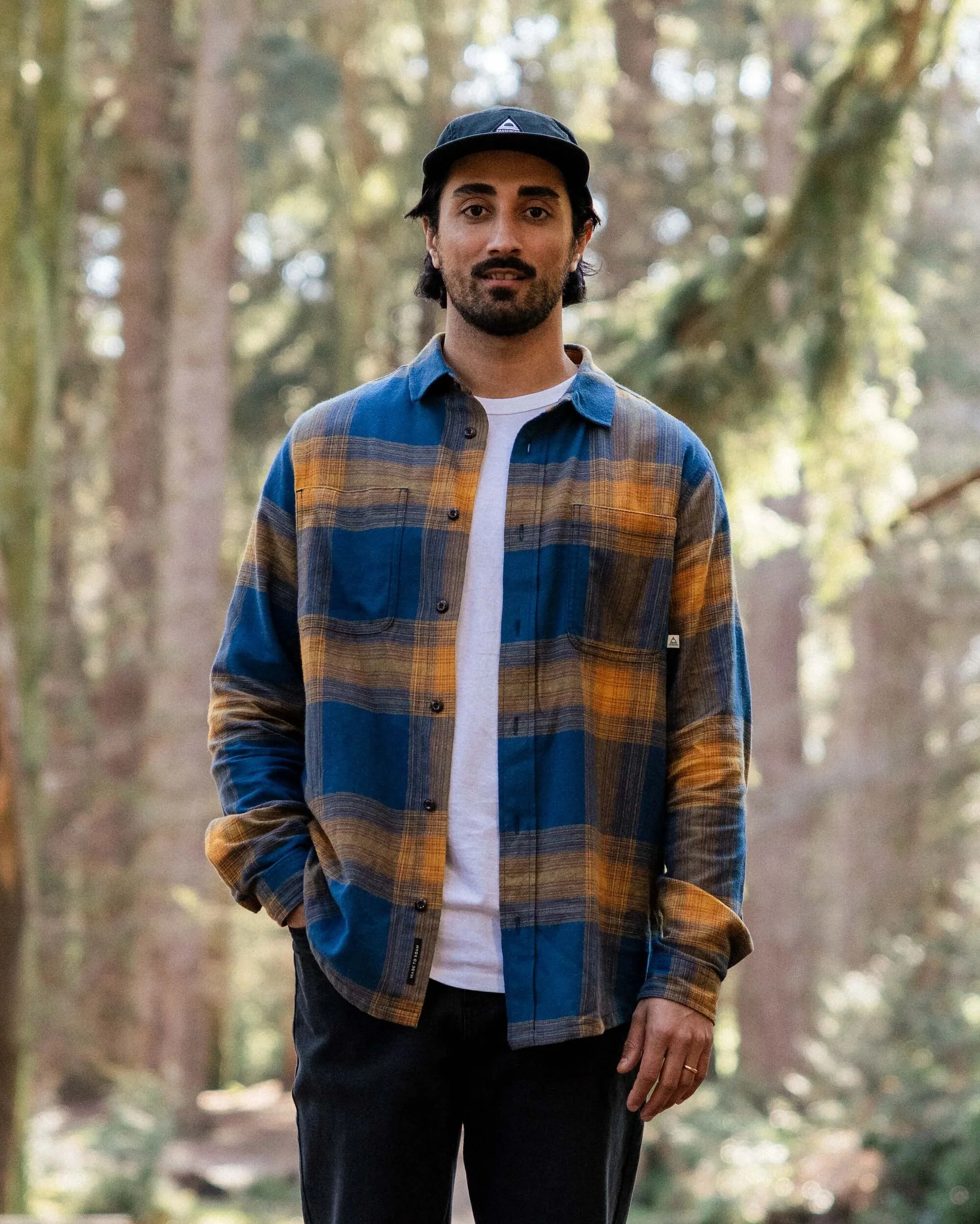Backcountry Check Light Shirt - Rich Navy/Spruce Yellow Check