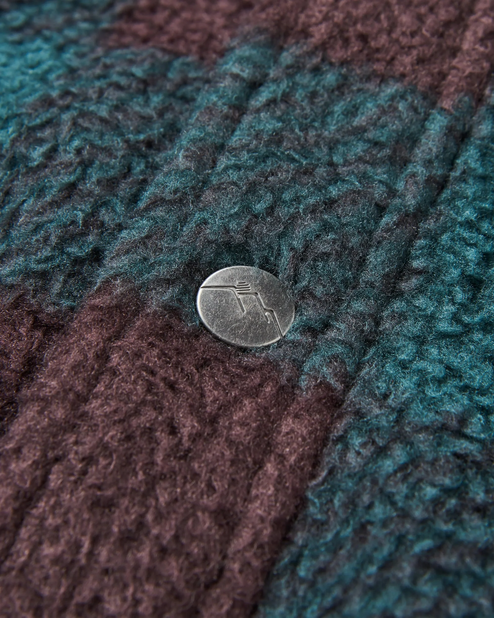 Backcountry Sherpa Fleece Shirt - Dark Fern/Espresso Check - Image 4