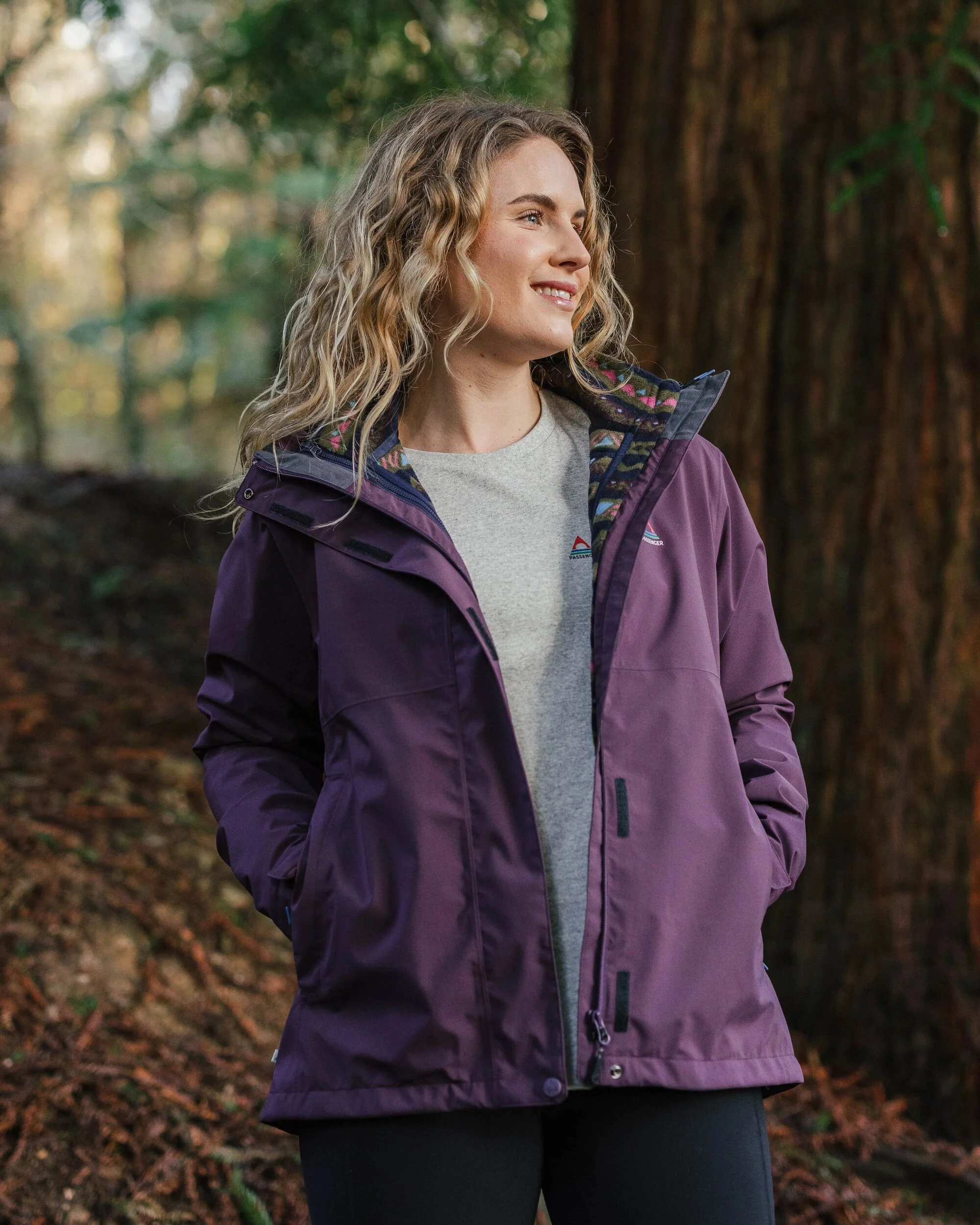 Breckenridge Waterproof 3 In 1 Jacket - Deep Plum - Image 4