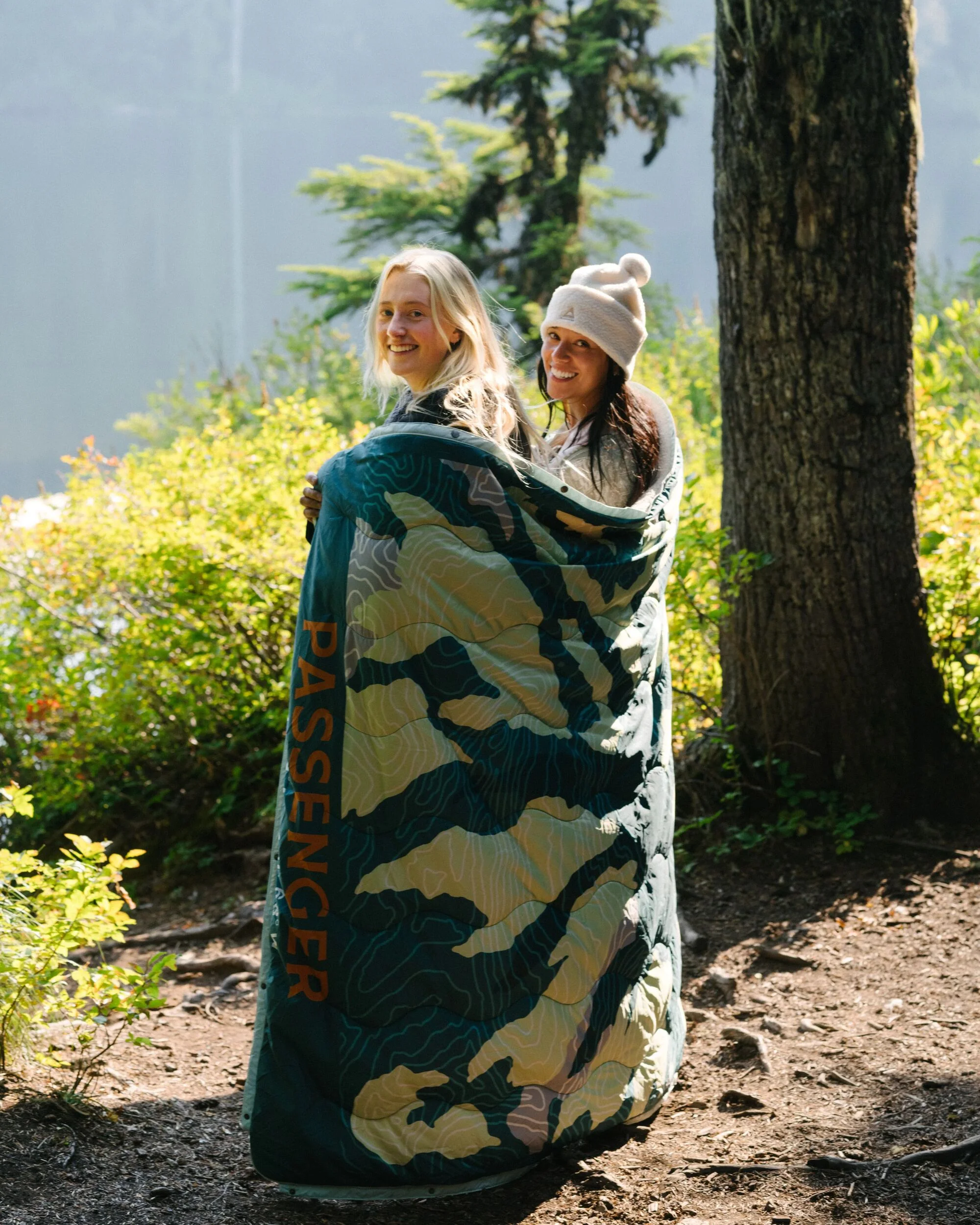 Cabin Sherpa Blanket - Abstract Mountain Green