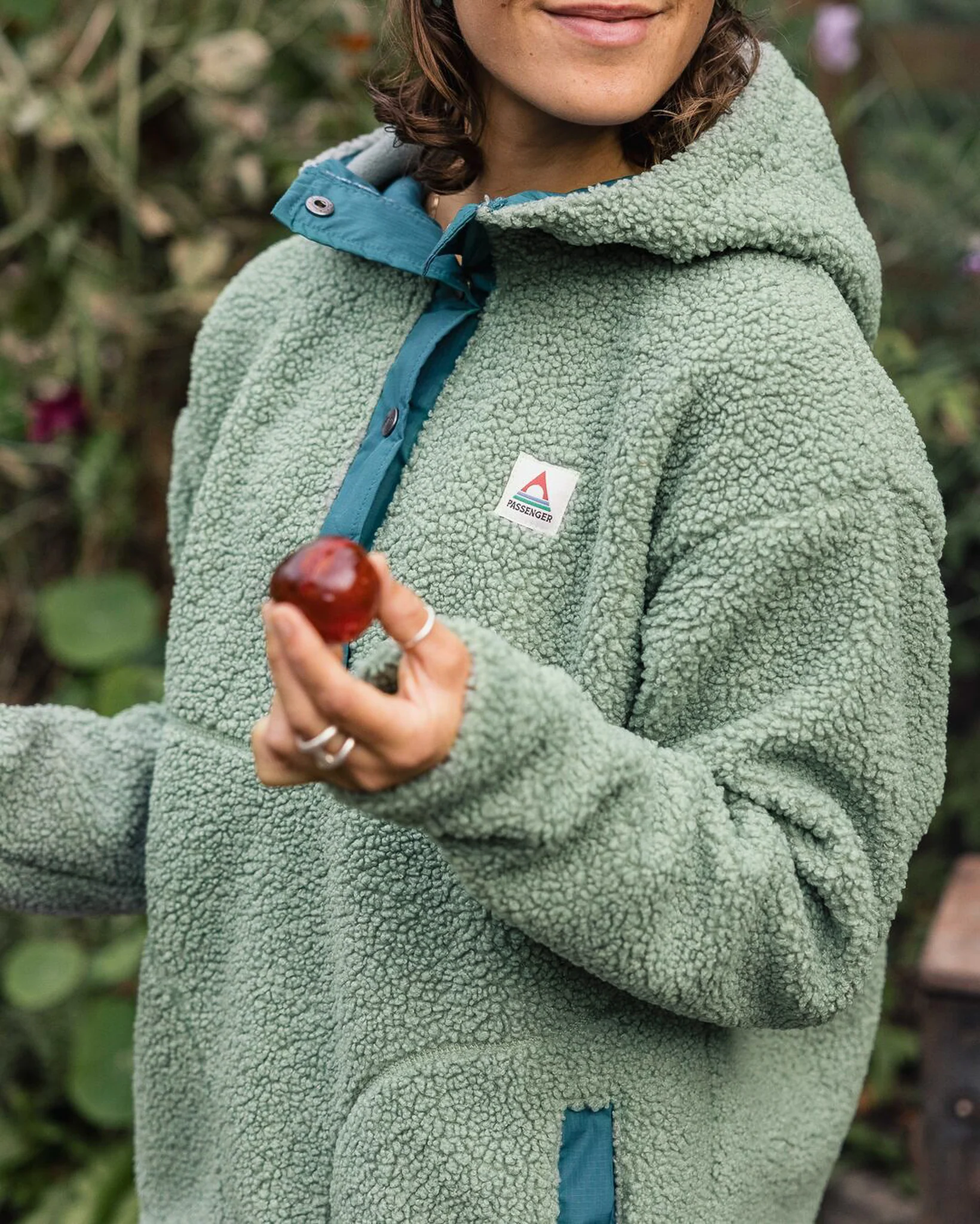 Calla Hooded Polar-Lined Fleece - Pistachio - Image 3