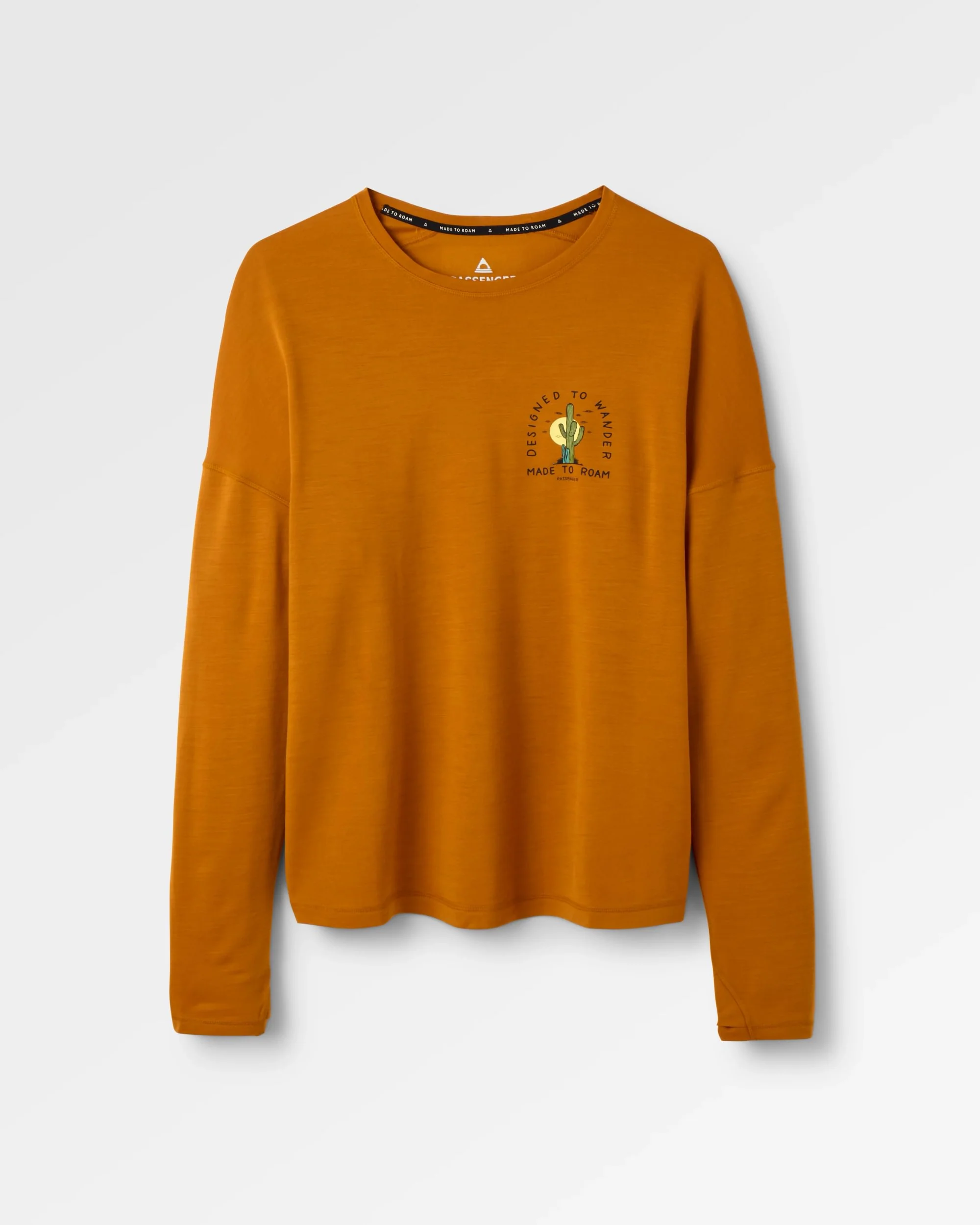 Camp Lost Lightweight Merino Blend LS T-Shirt - Retro Orange