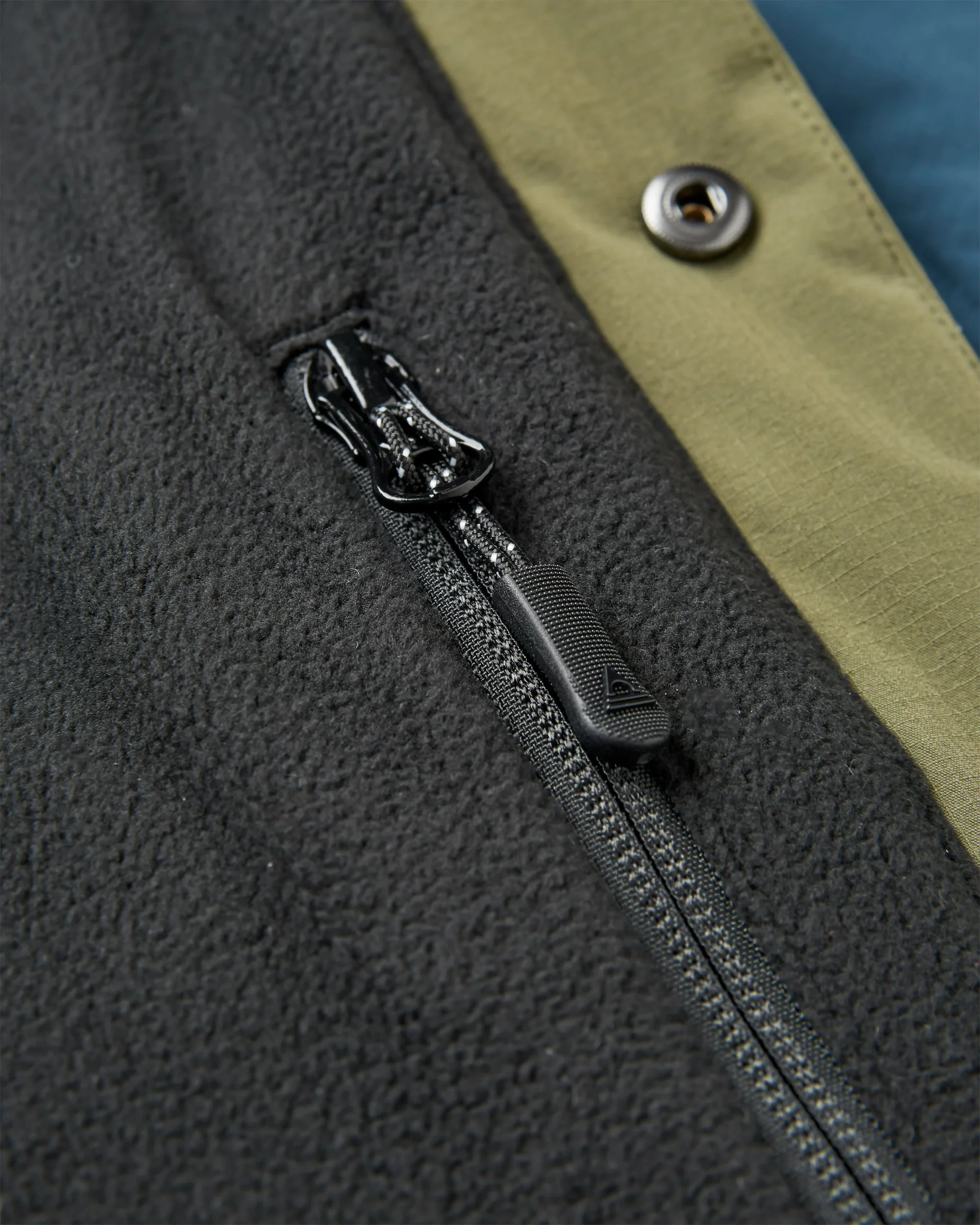 Campscape Fleece Lined Parka - Khaki/Dark Denim - Image 14
