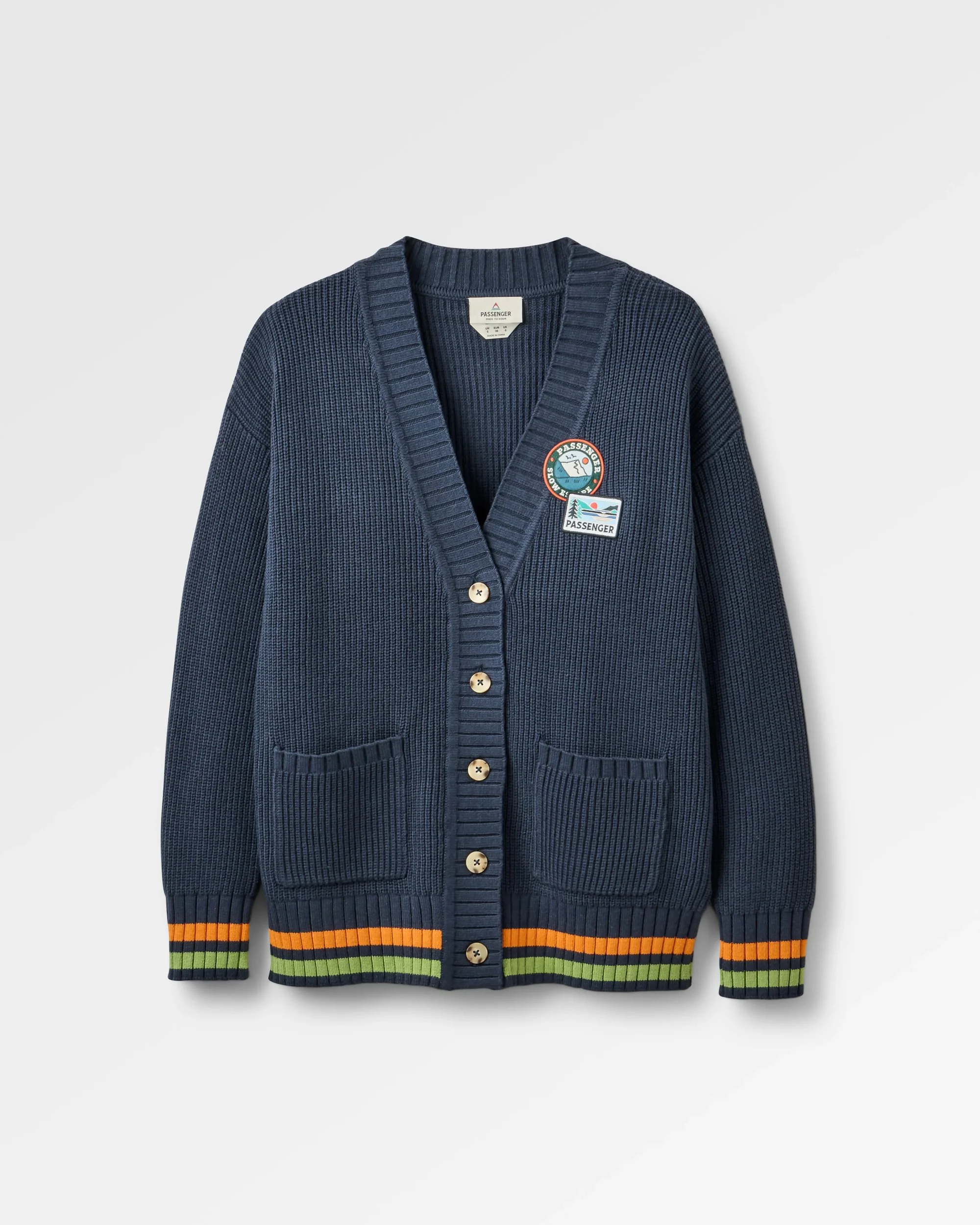 Campus Patch Cardigan - Rich Navy