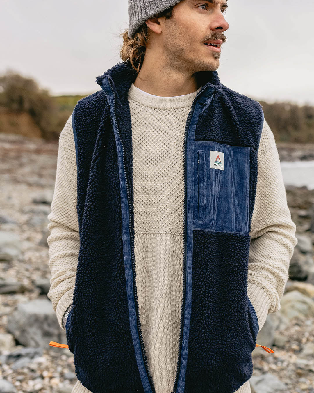 Canyon Deep-Pile Sherpa Vest - Deep Navy