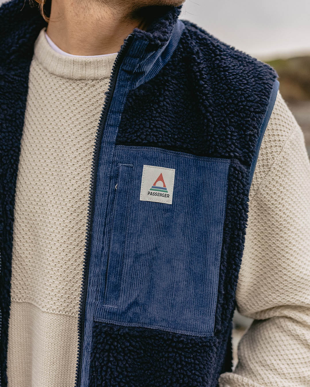 Canyon Deep-Pile Sherpa Vest - Deep Navy - Image 4