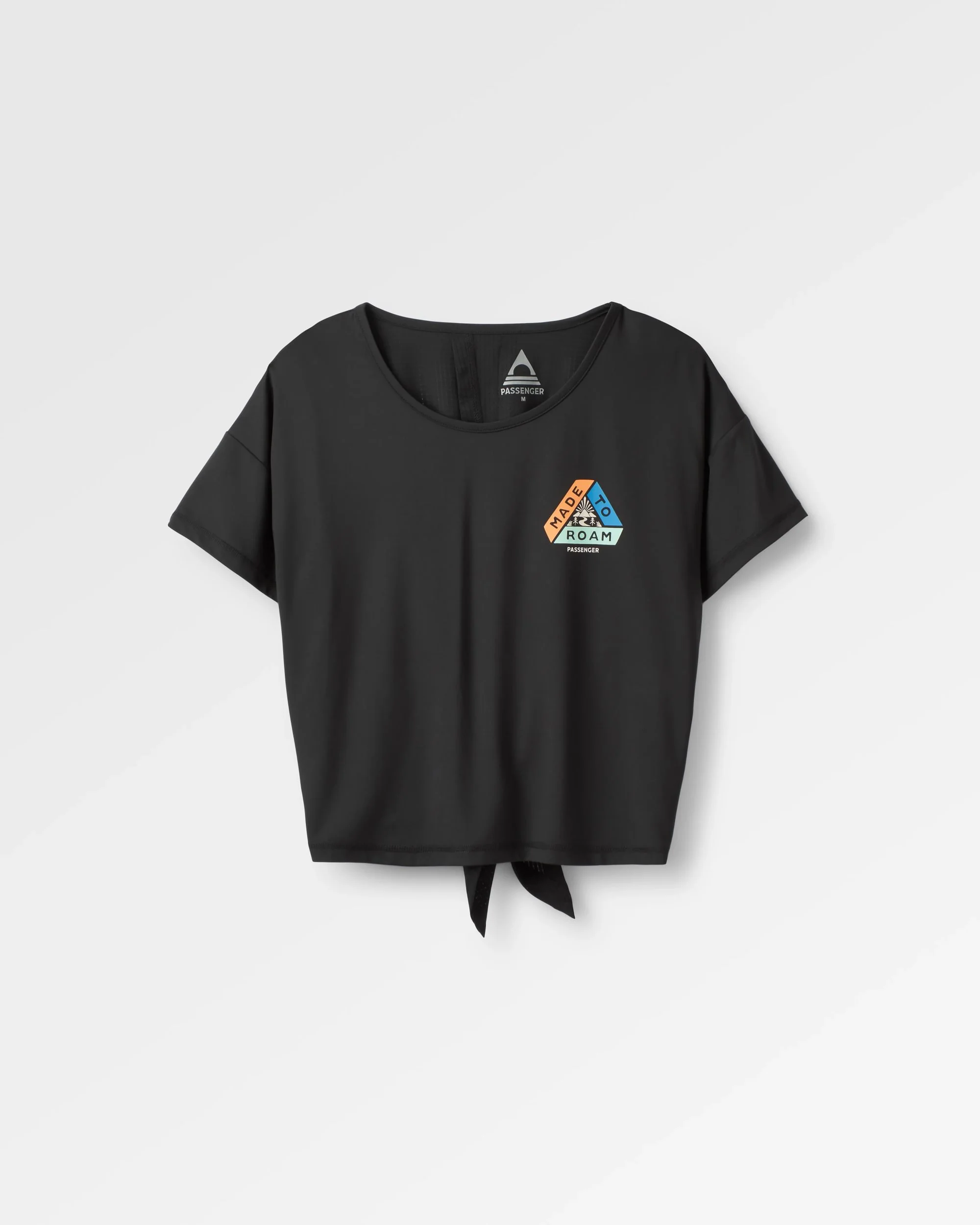 Chakra Tie Back Active T-Shirt - Black