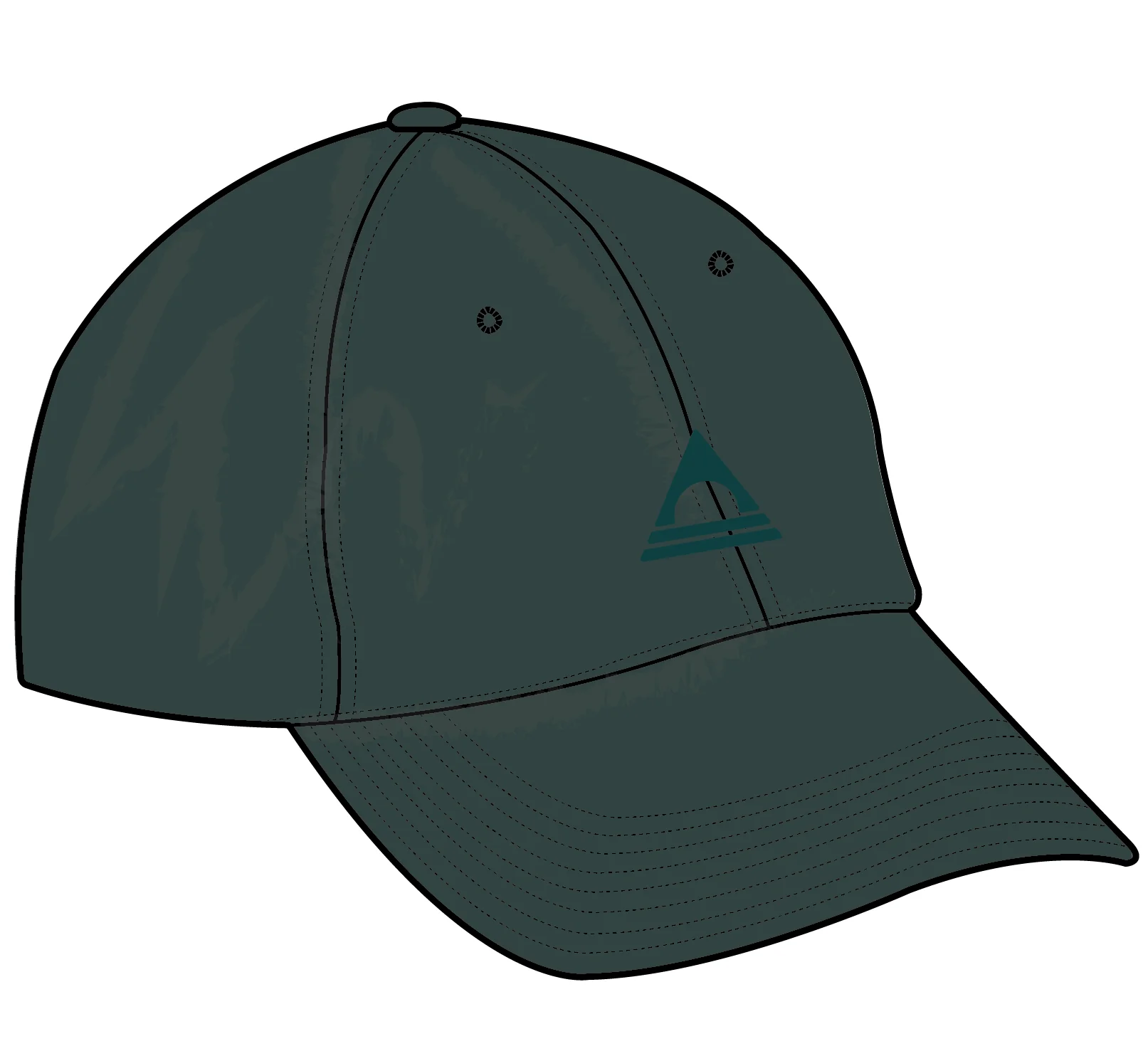 Classic 6 Panel Cap - Dark Fern - Image 5