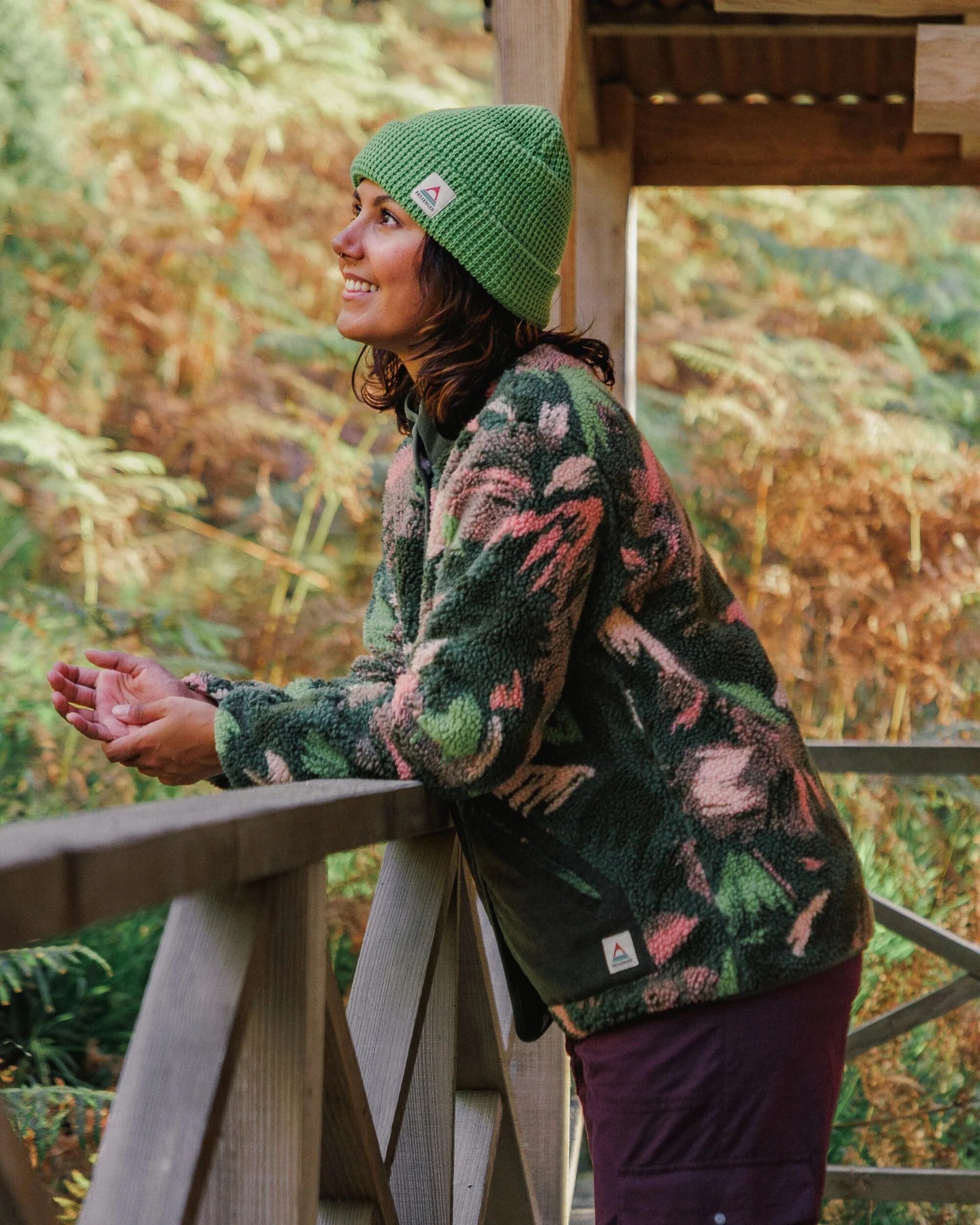 Clover Sherpa Fleece - Abstract Mountain Fir Tree - Image 4