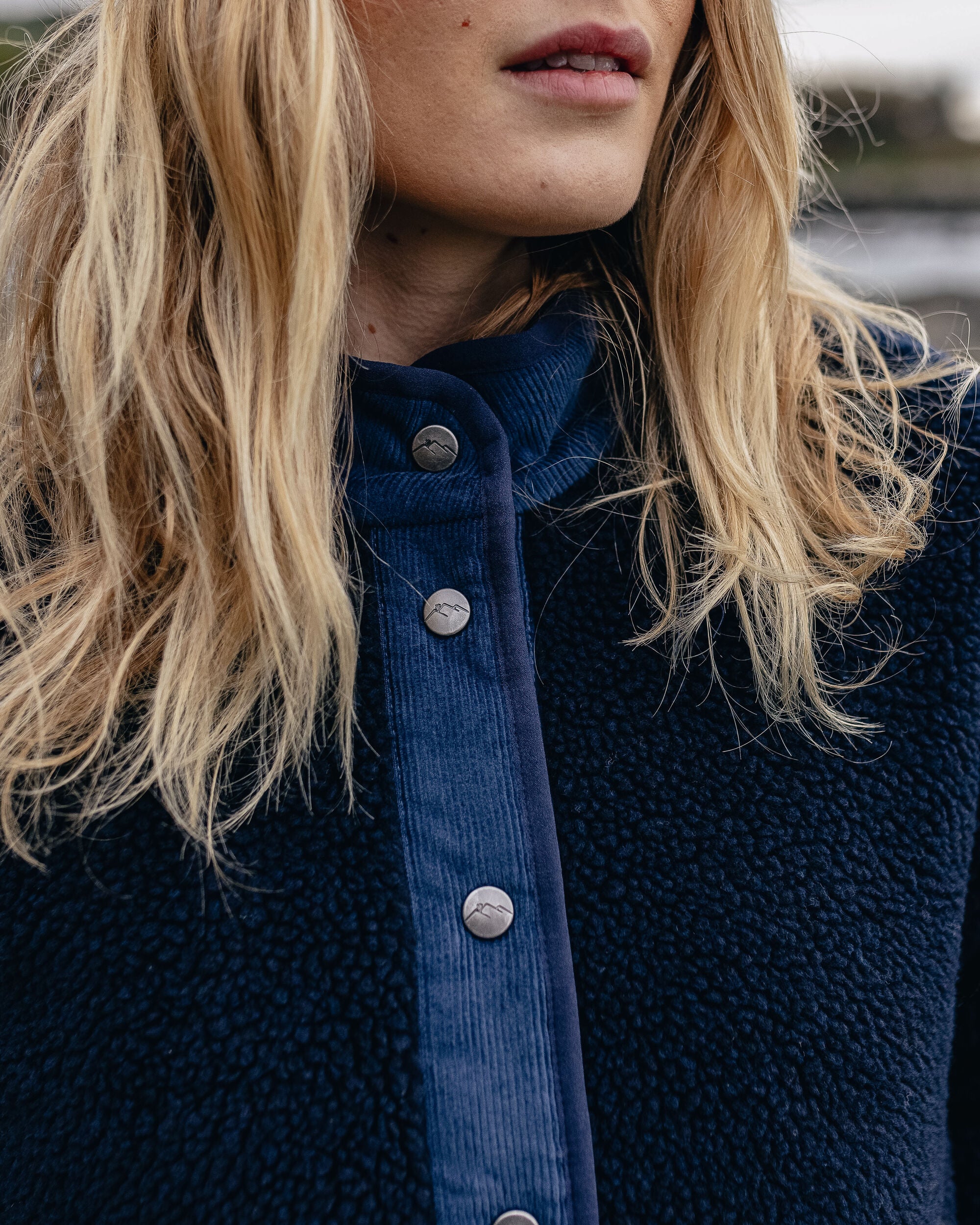 Clover Sherpa Fleece - Deep Navy - Image 5