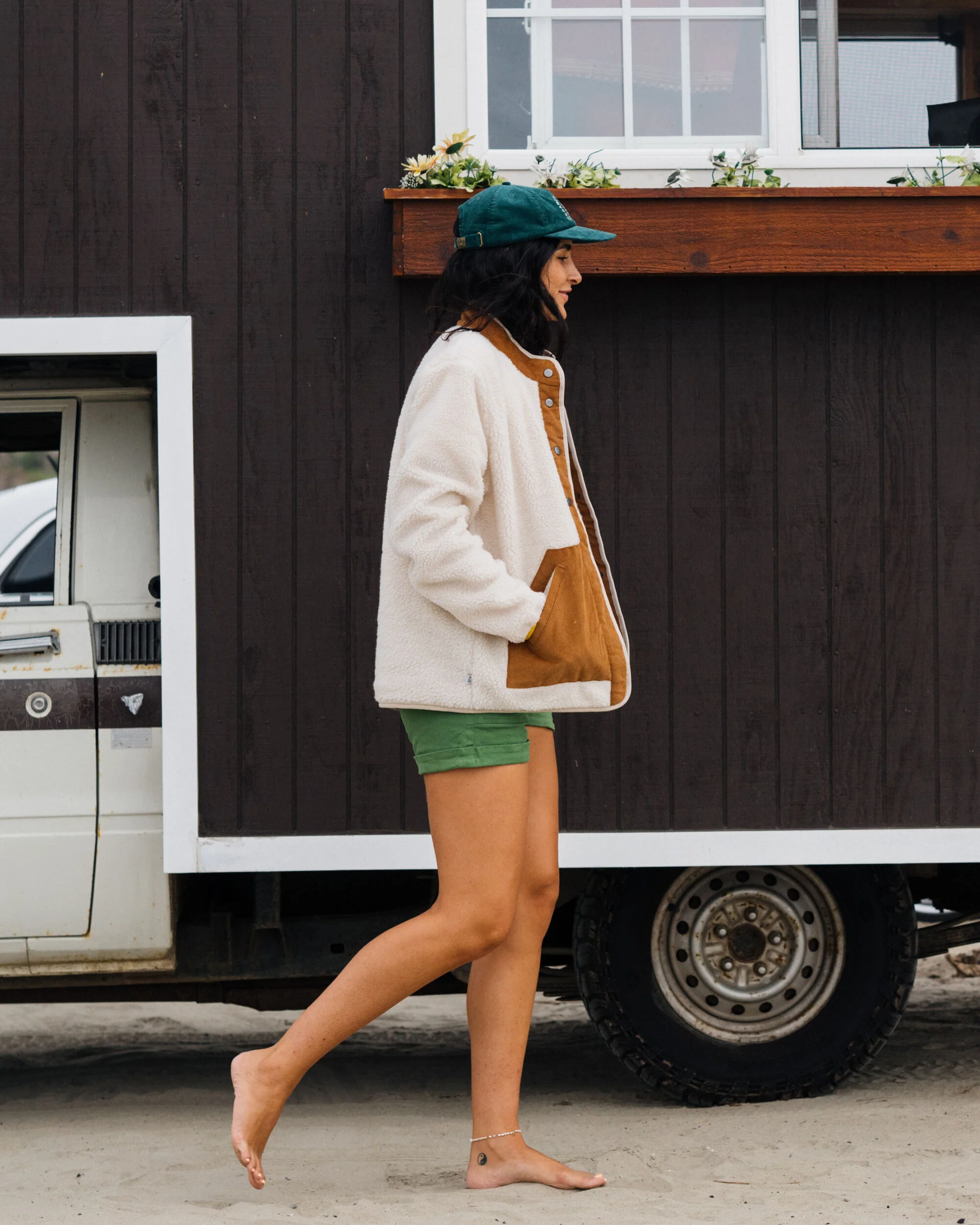 Clover Sherpa Fleece - Vintage White - Image 5