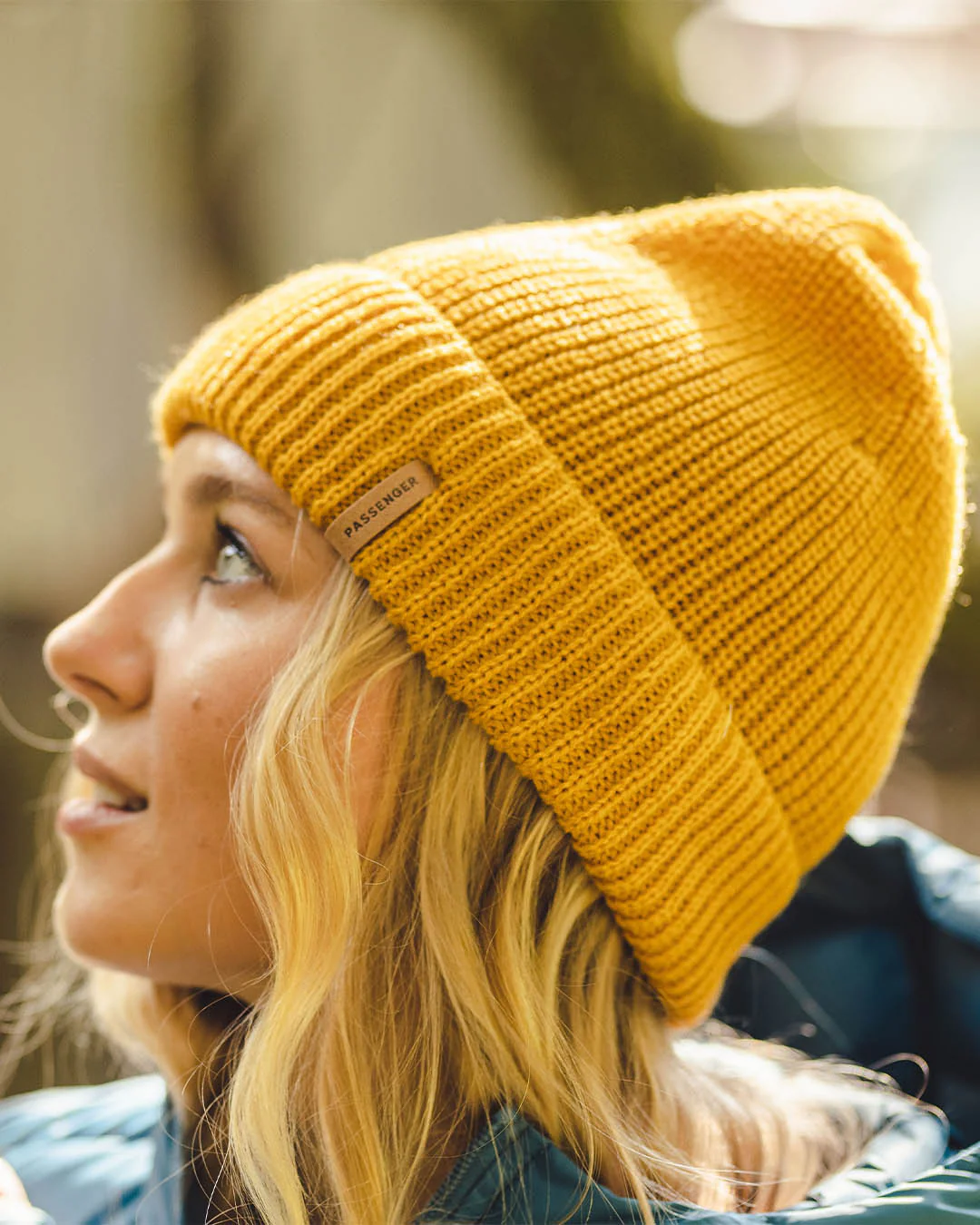 Compass Acrylic Beanie - Mustard Yellow - Image 5