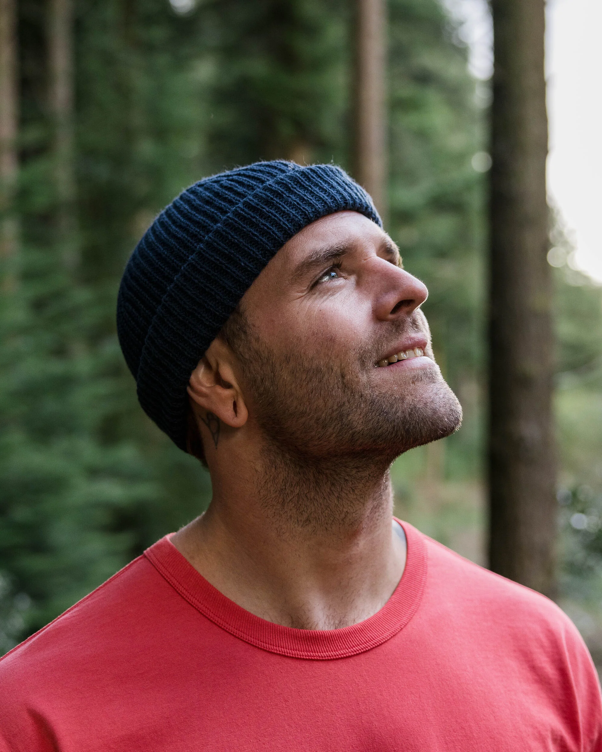 Compass Acrylic Beanie - Rich Navy - Image 3
