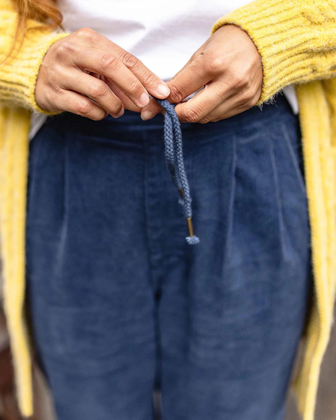 Compass Corduroy Trouser - Dark Denim - Image 7