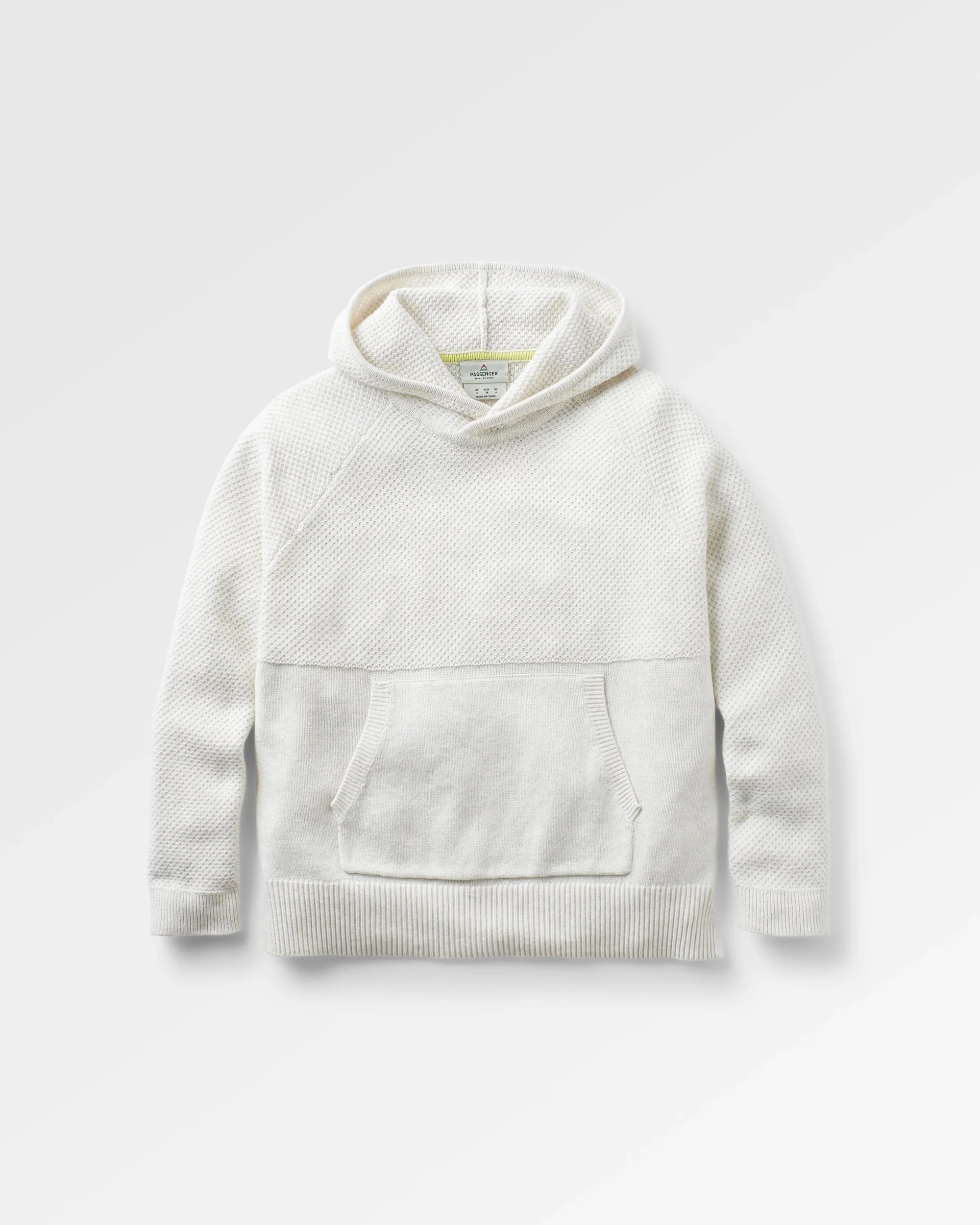 Cove Organic Cotton Knitted Hoodie - Off White - Image 2