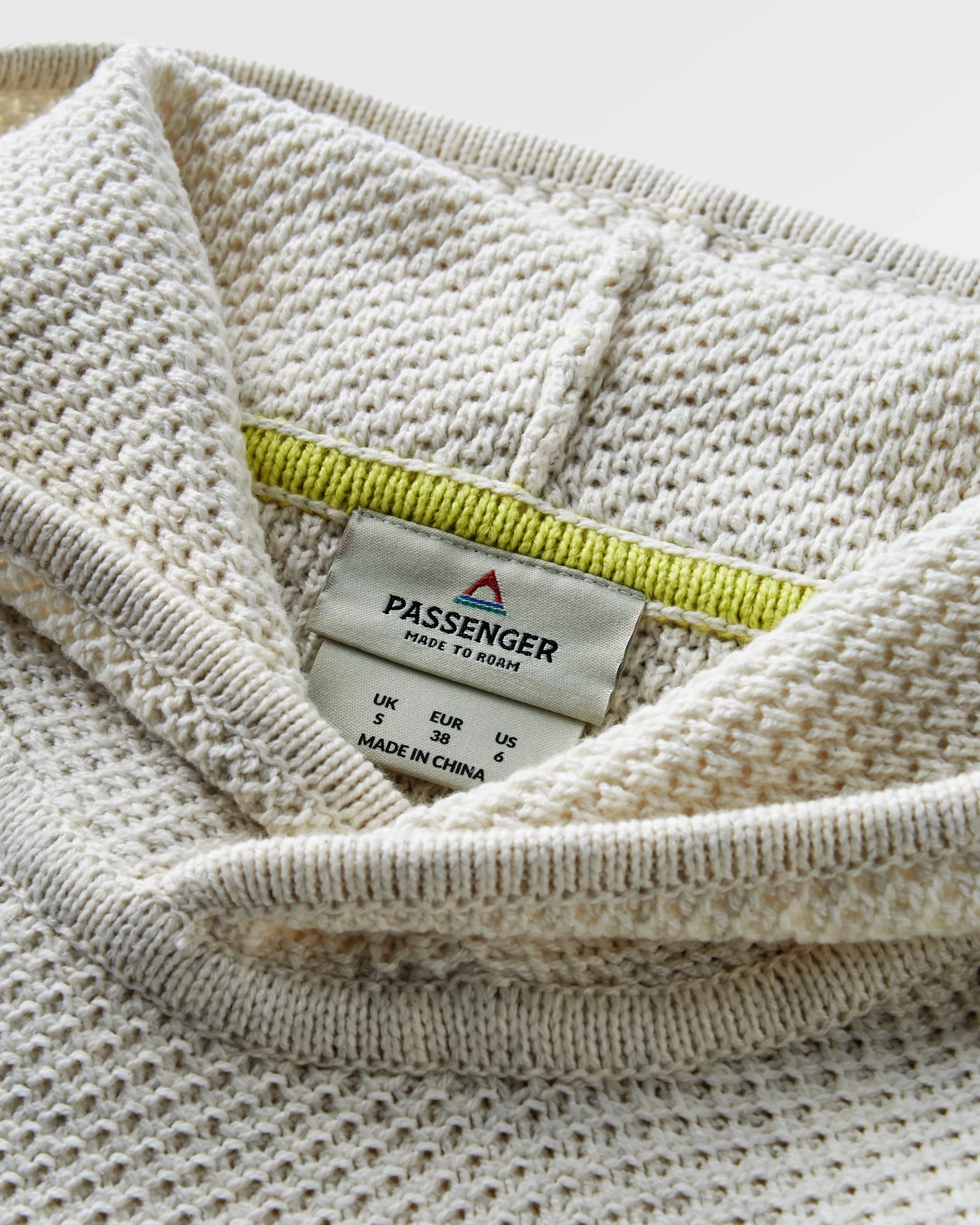 Cove Organic Cotton Knitted Hoodie - Off White - Image 4