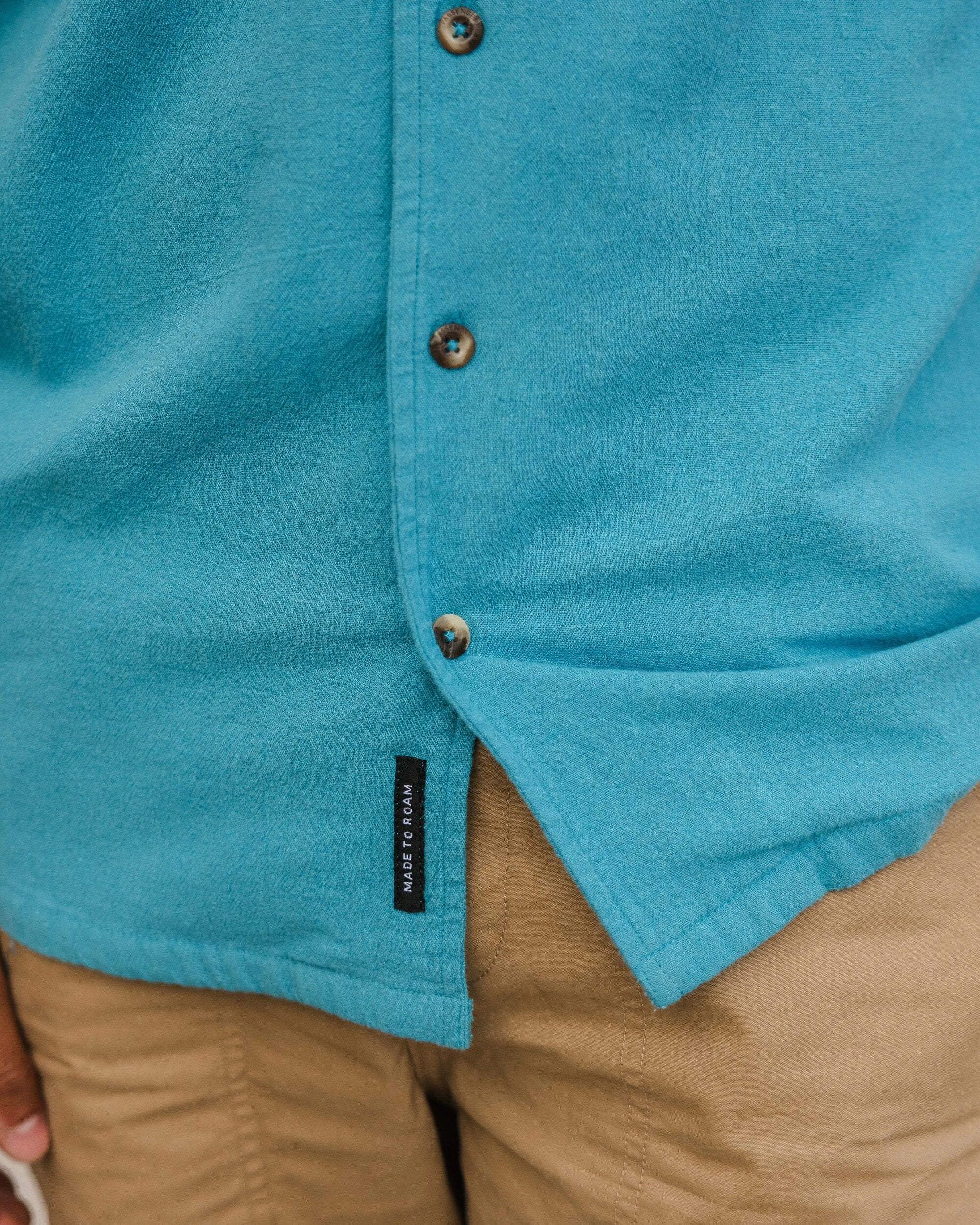 Cove Organic Cotton Short Sleeve Shirt - Blue Pool - Image 11