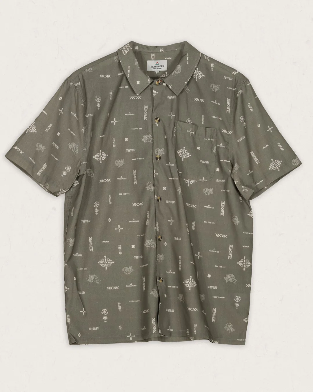Cove Organic Cotton Short Sleeve Shirt - Olive Made To Roam - Image 9
