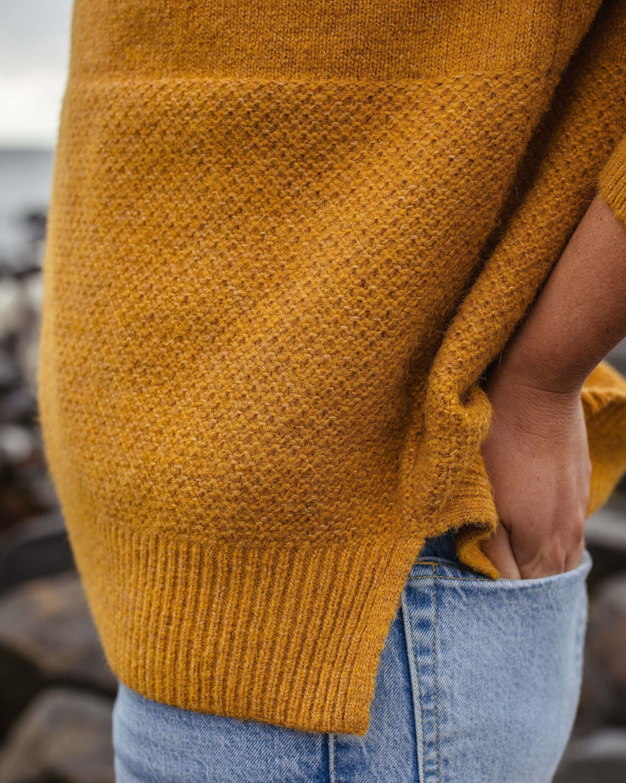 Cove Knitted Jumper - Amber Gold - Image 3