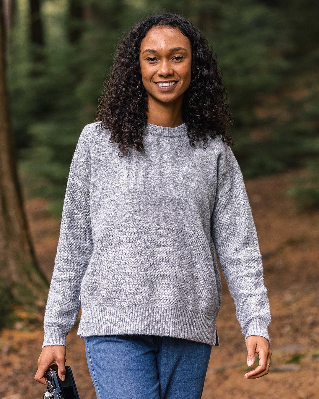 Cove Knitted Jumper - Grey Marl