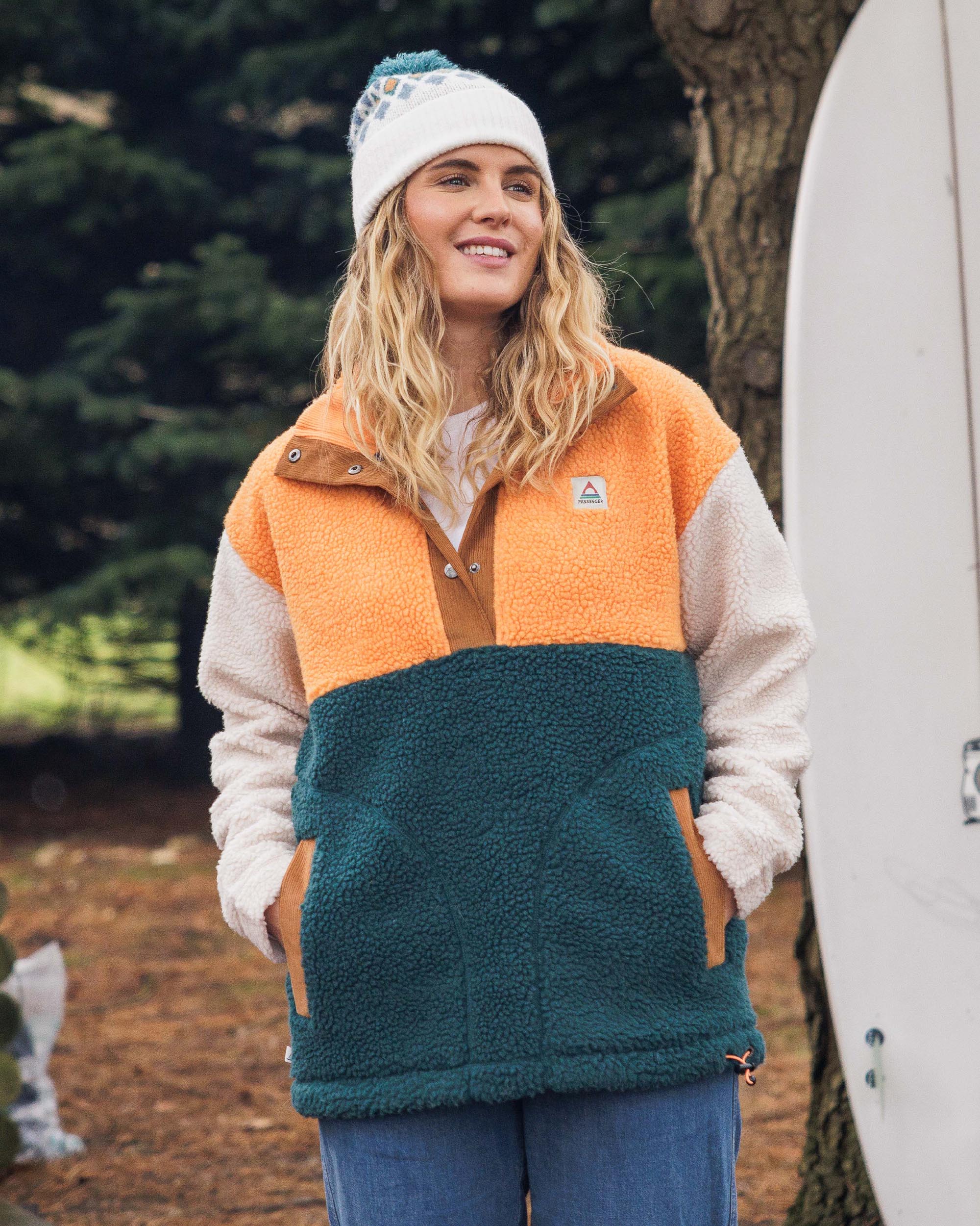 Create Deep-Pile Sherpa Fleece - Mediterranean