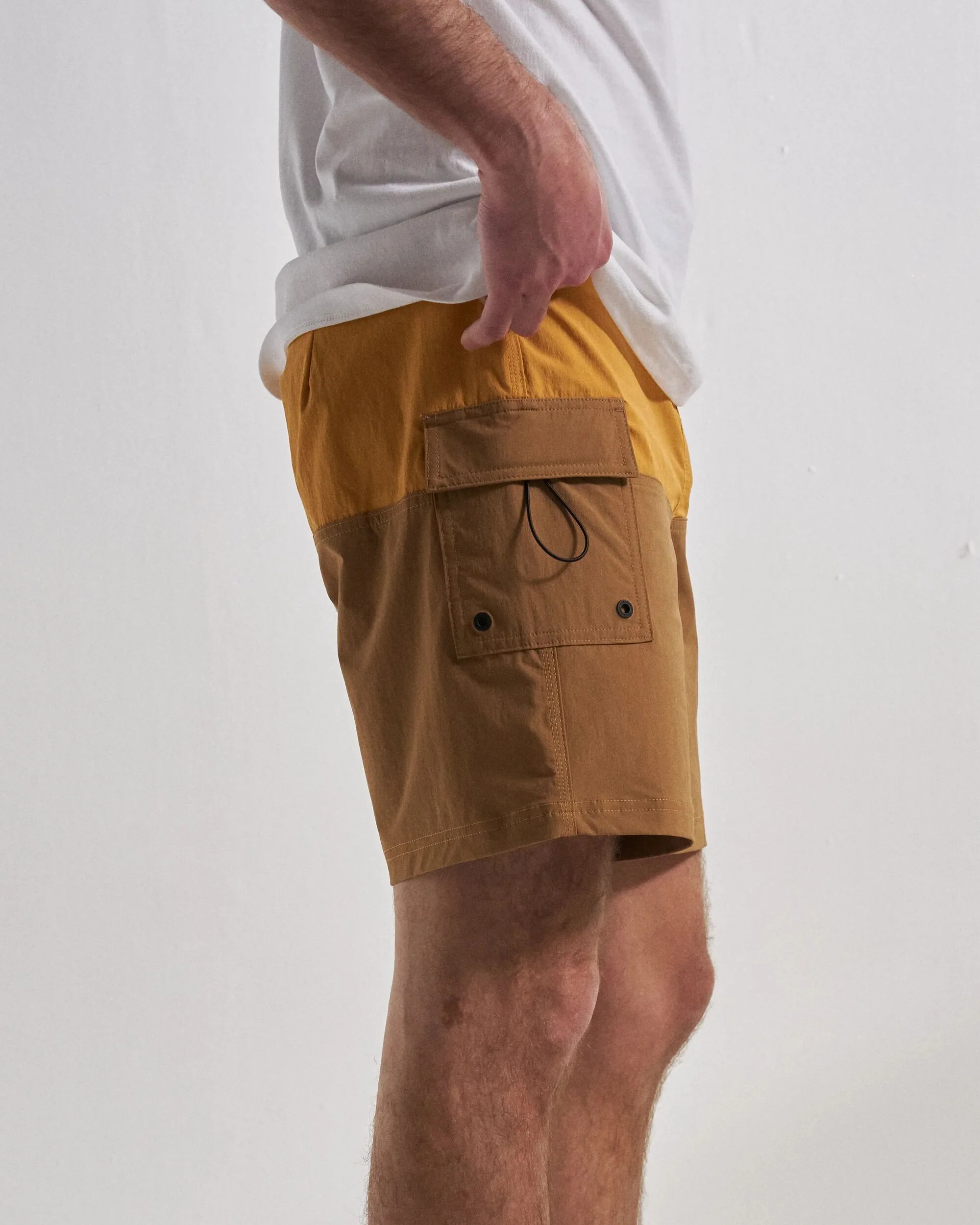 Cutback NetPlus® 17" Boardshort - Spruce Yellow/Toffee - Image 7