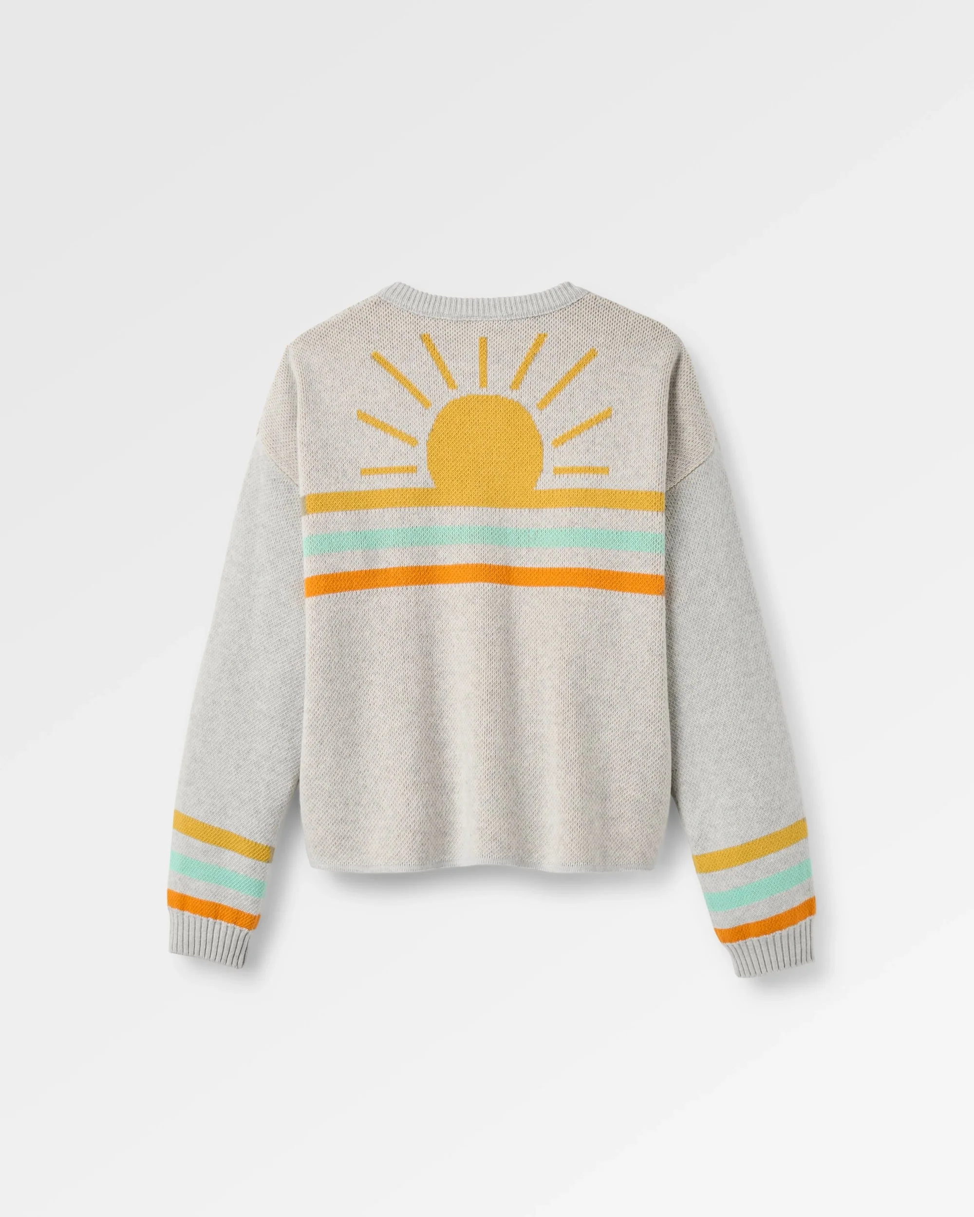 Dawner Knitted Cardigan - Light Grey Marl - Image 2