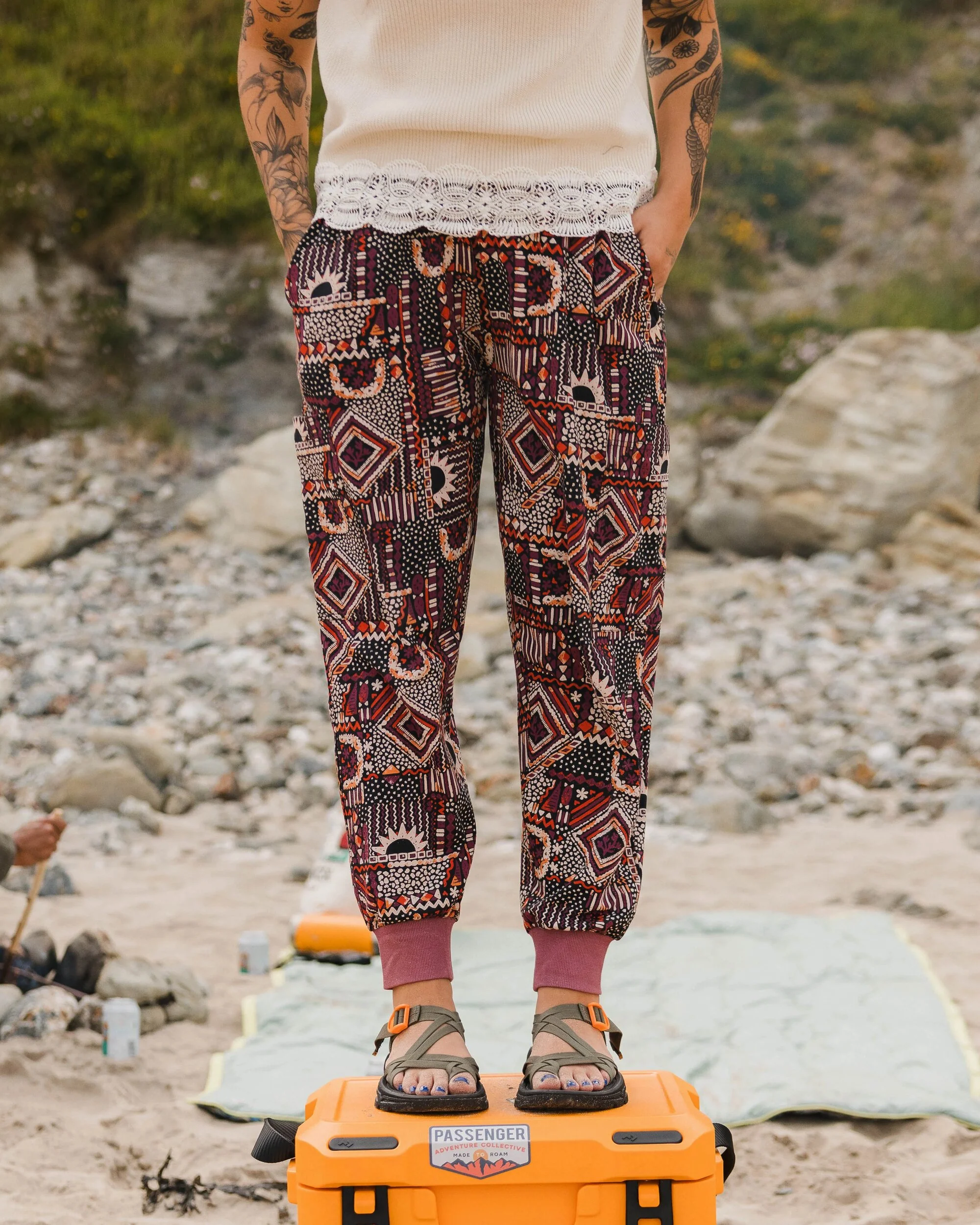 Day Dream Trouser - Vintage Patchwork Black/Multi
