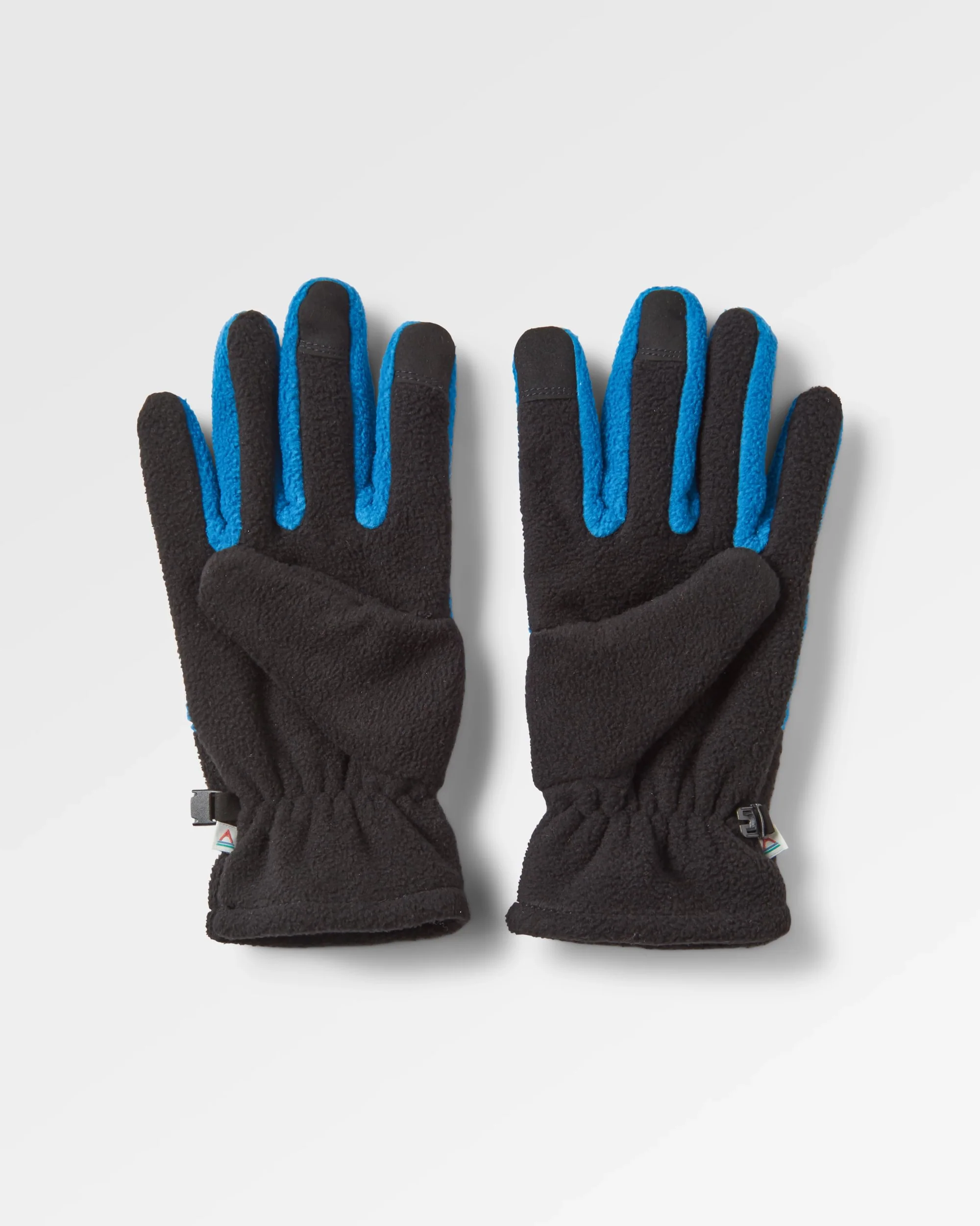 Daytrip Polar Fleece Touch Screen Gloves - Black/Tidal Blue - Image 2