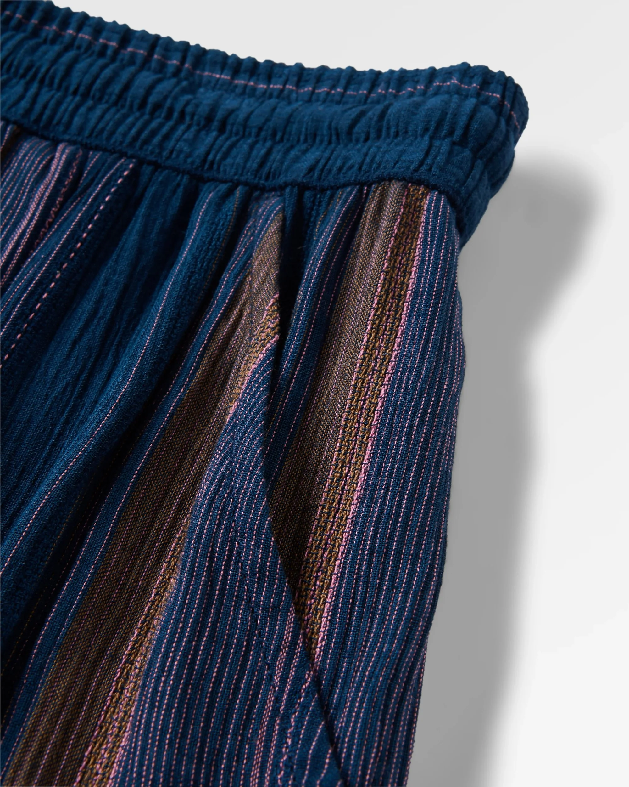 Dew EcoVero Woven Skirt - Dark Denim Multi Stripe - Image 2