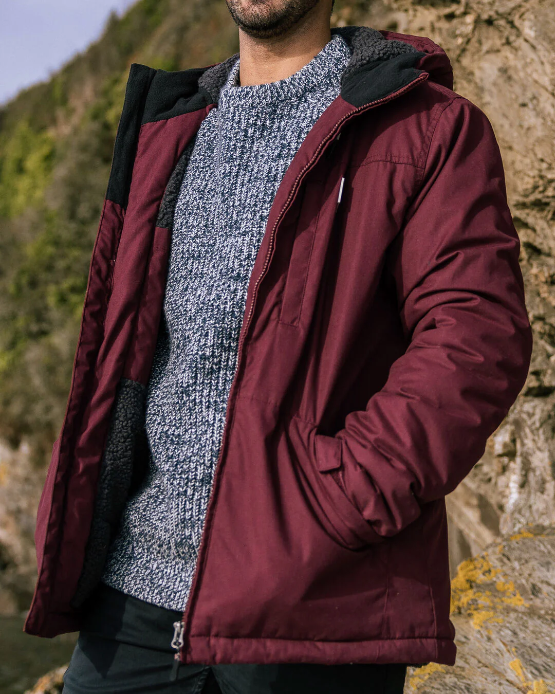 Discover Sherpa Lined Jacket - Wine